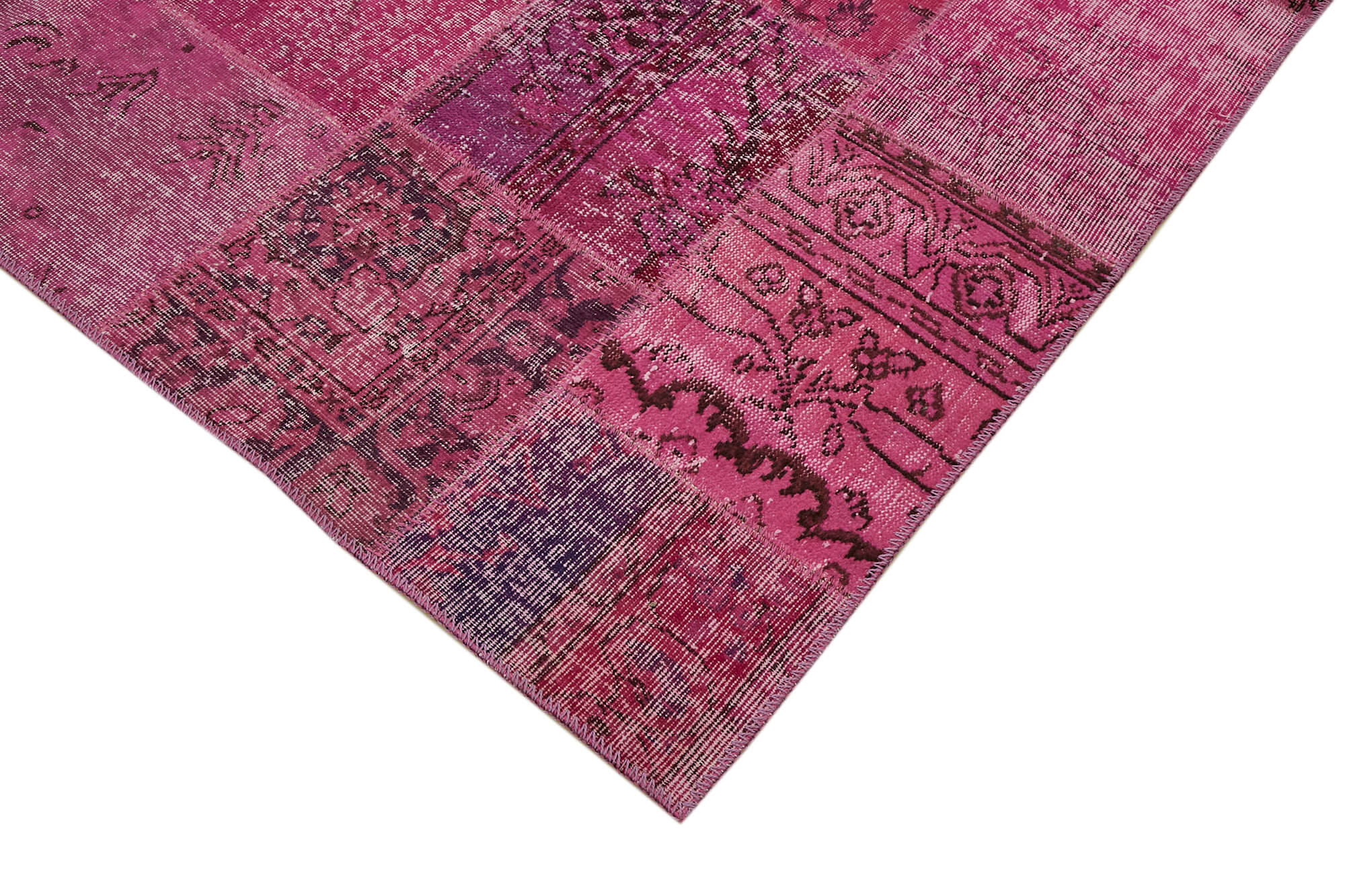 8 x 10 Pink Patchwork Rug - 6917