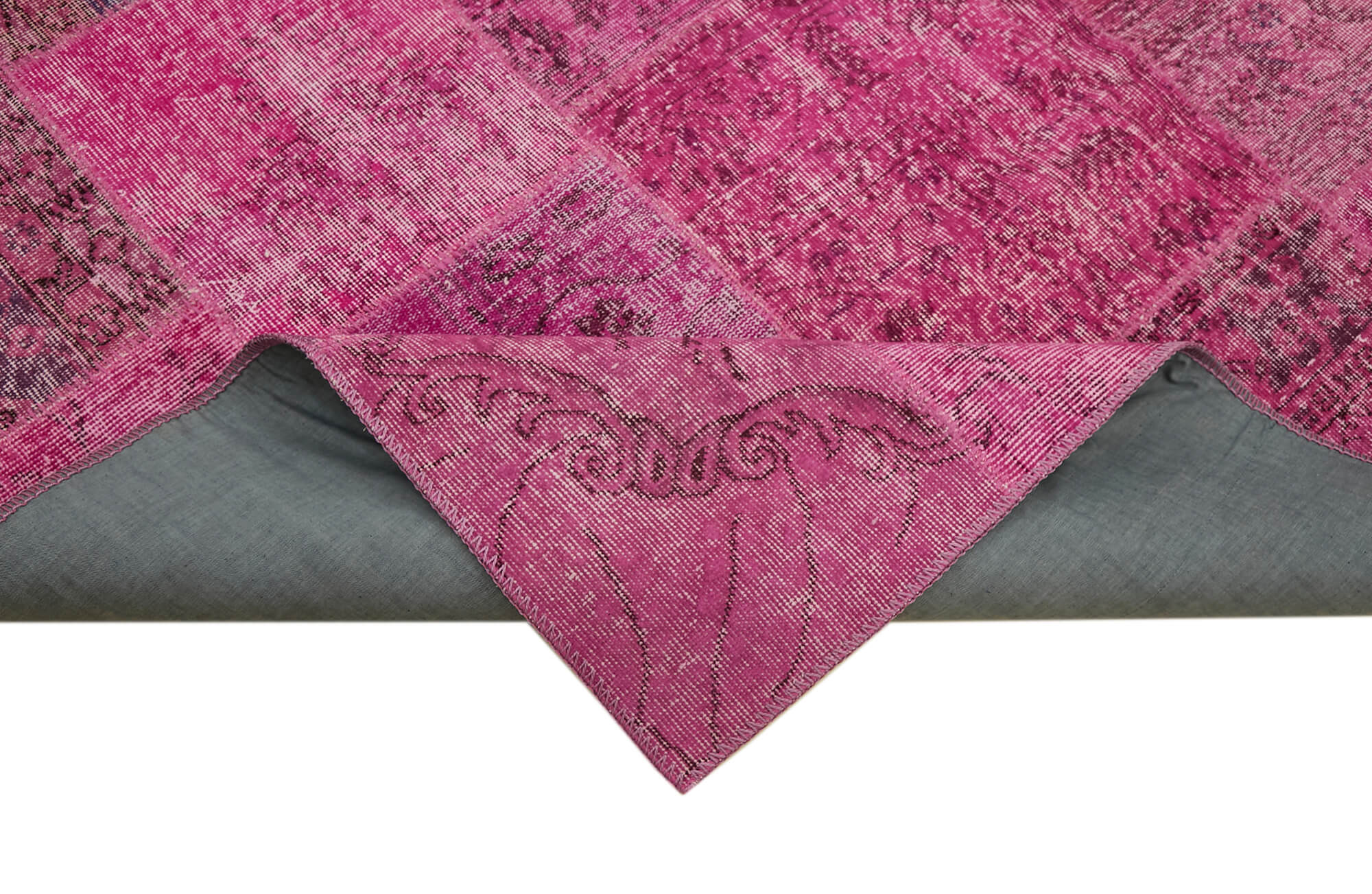 8 x 10 Pink Patchwork Rug - 6917