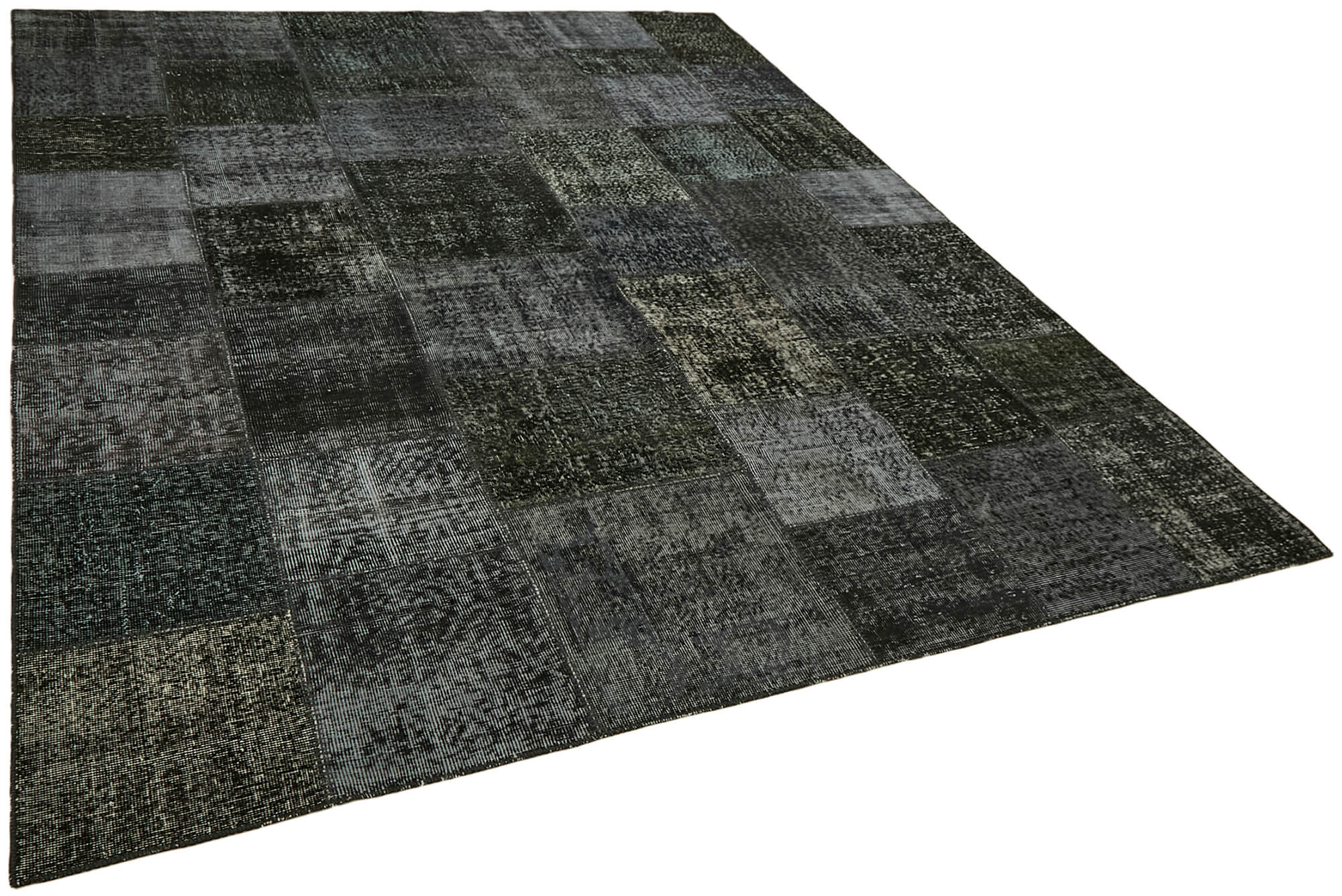 8 x 10 Black Patchwork Rug - 6921