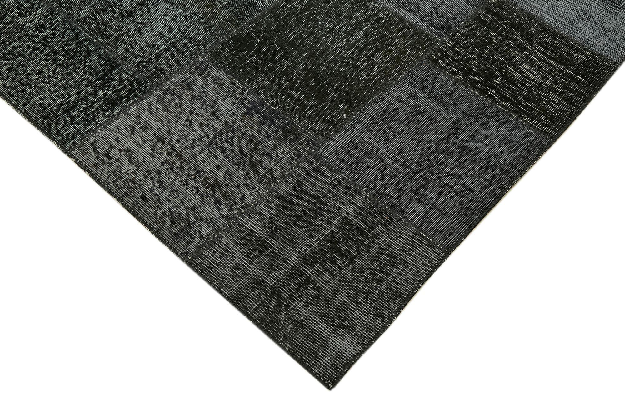 8 x 10 Black Patchwork Rug - 6921