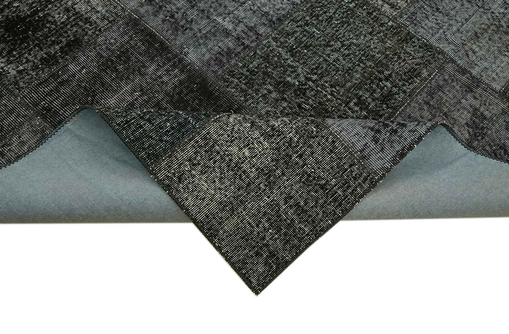 8 x 10 Black Patchwork Rug - 6921