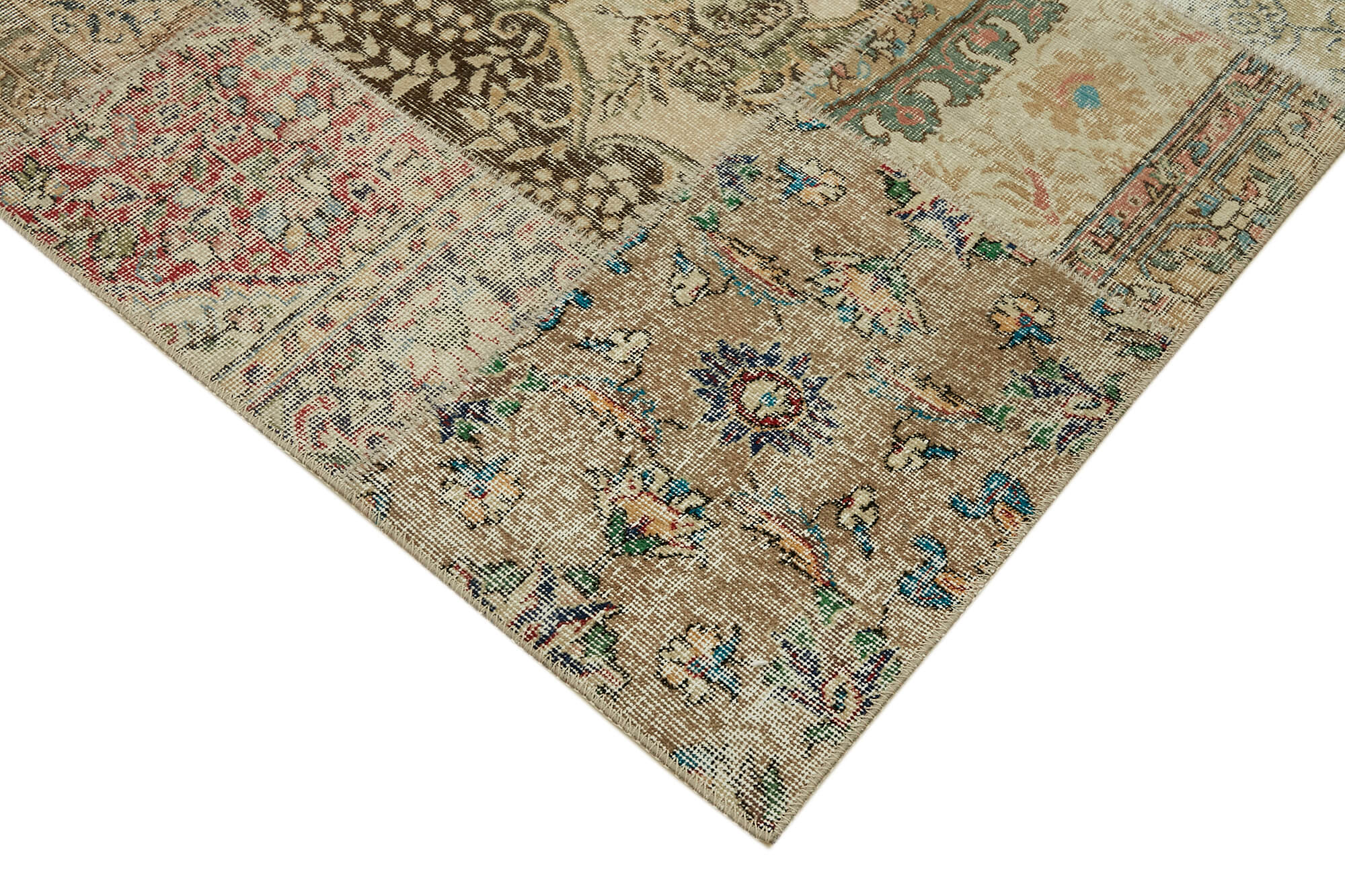 8 x 10 Beige Patchwork Rug - 6923