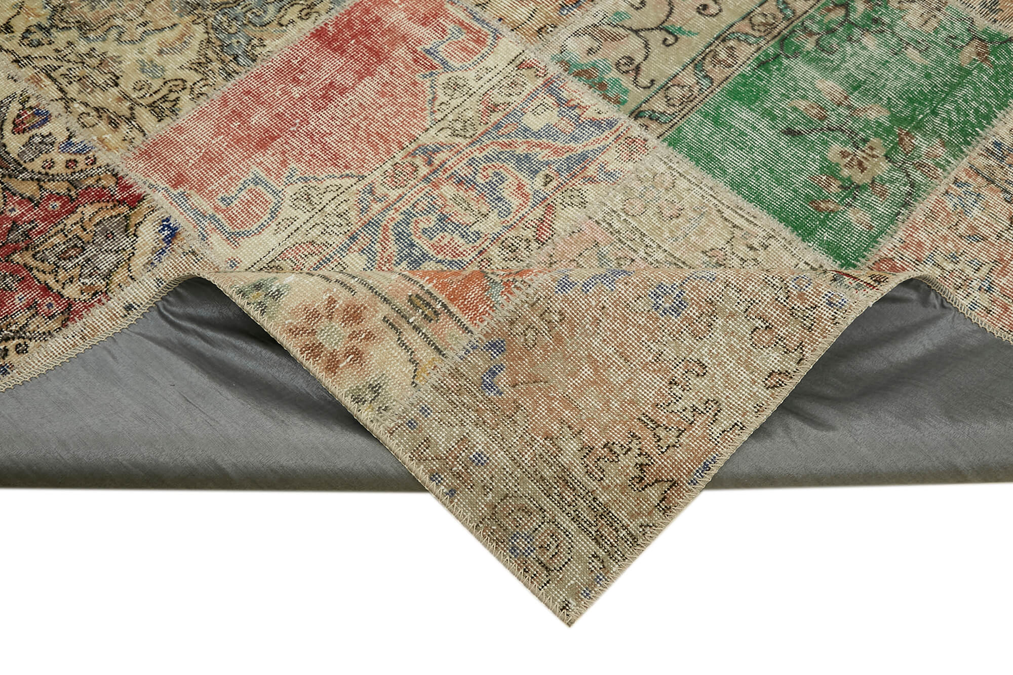 8 x 10 Beige Patchwork Rug - 6923