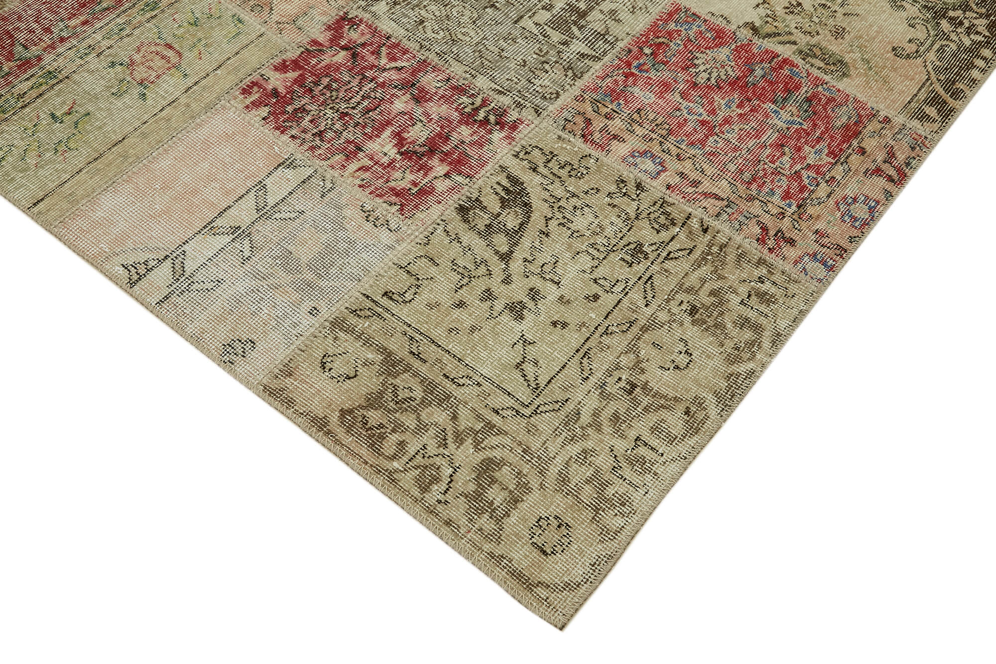 8 x 10 Beige Patchwork Rug - 6924