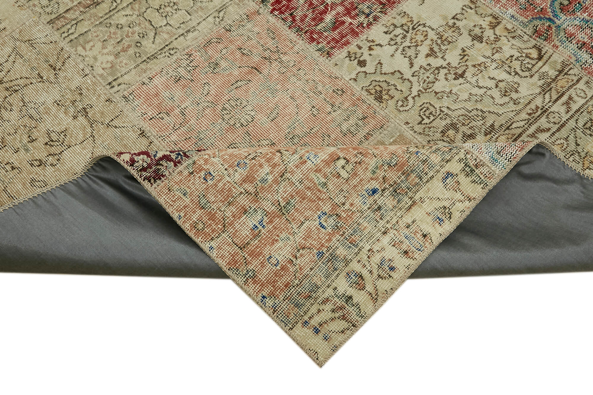 8 x 10 Beige Patchwork Rug - 6924