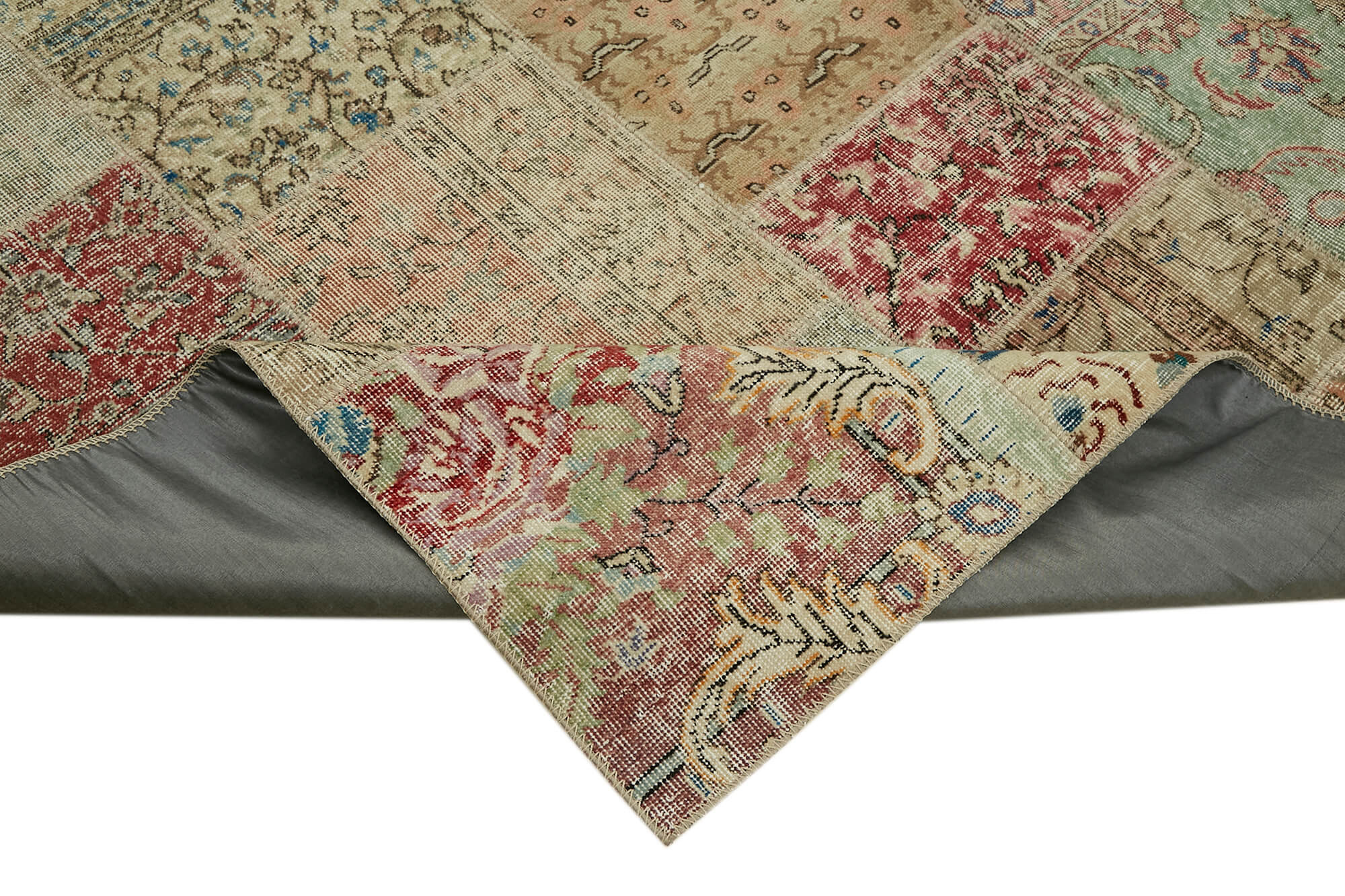 8 x 10 Beige Patchwork Rug - 6925