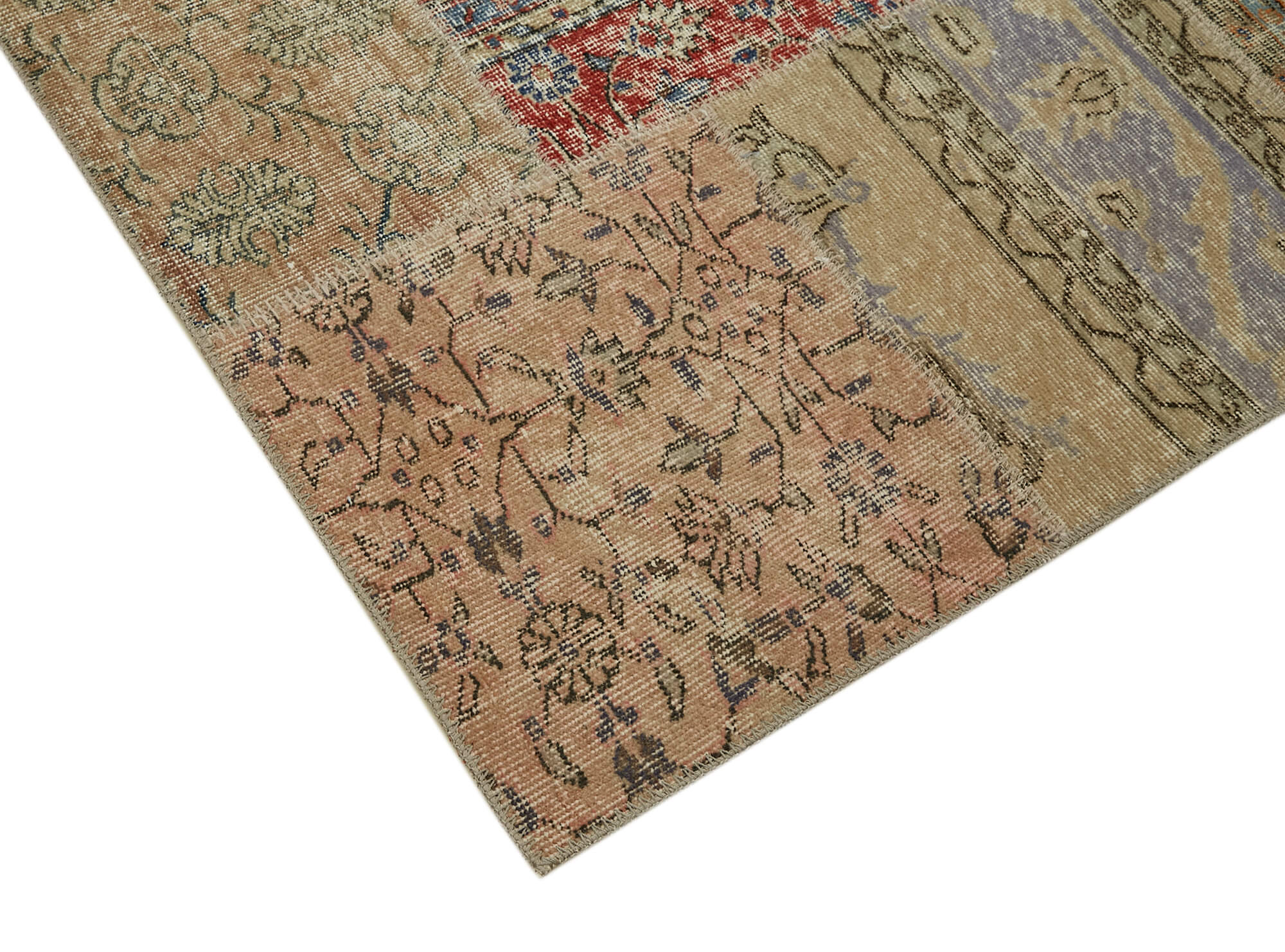 8 x 10 Beige Patchwork Rug - 6929