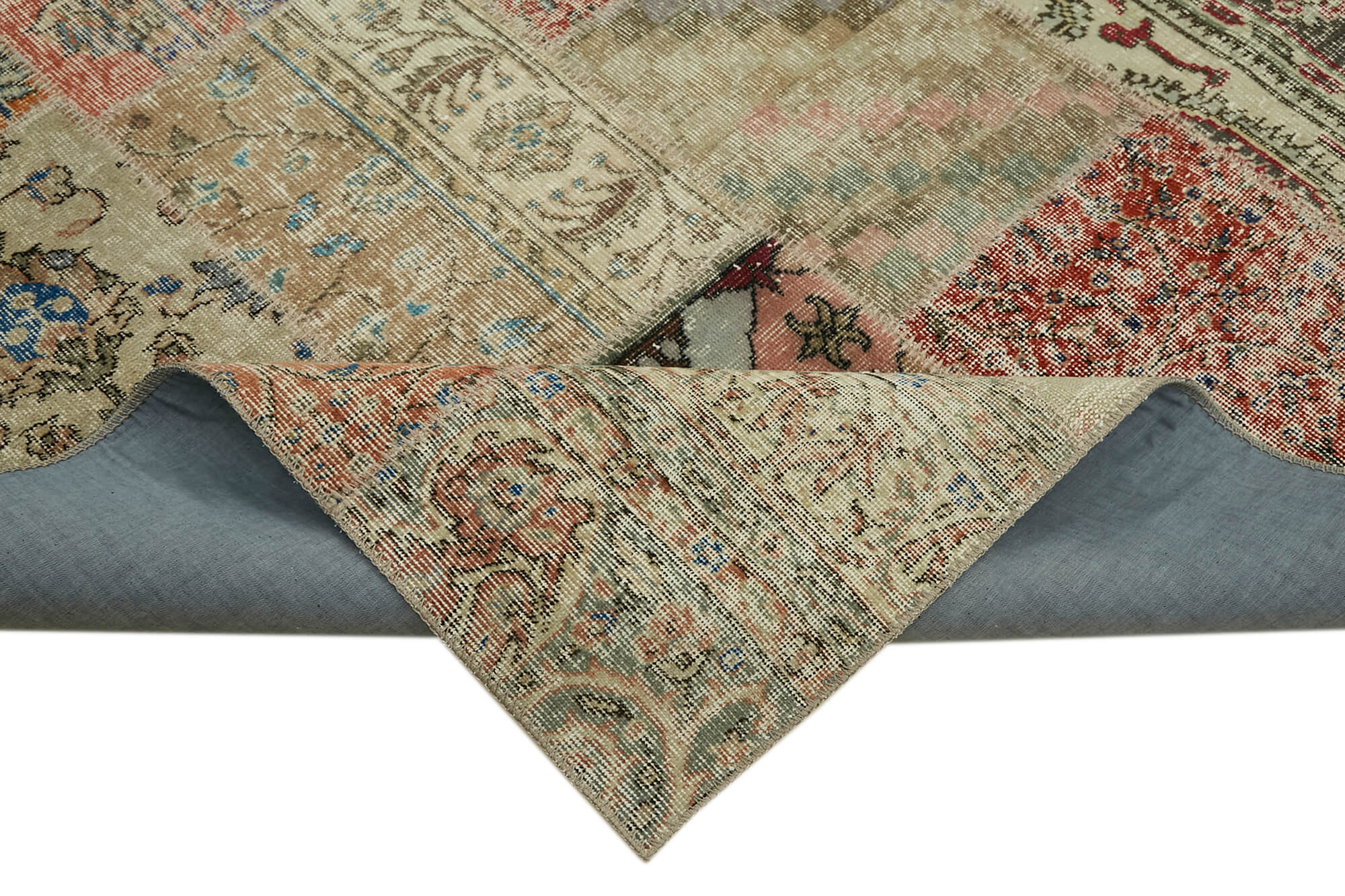 8 x 10 Beige Patchwork Rug - 6929