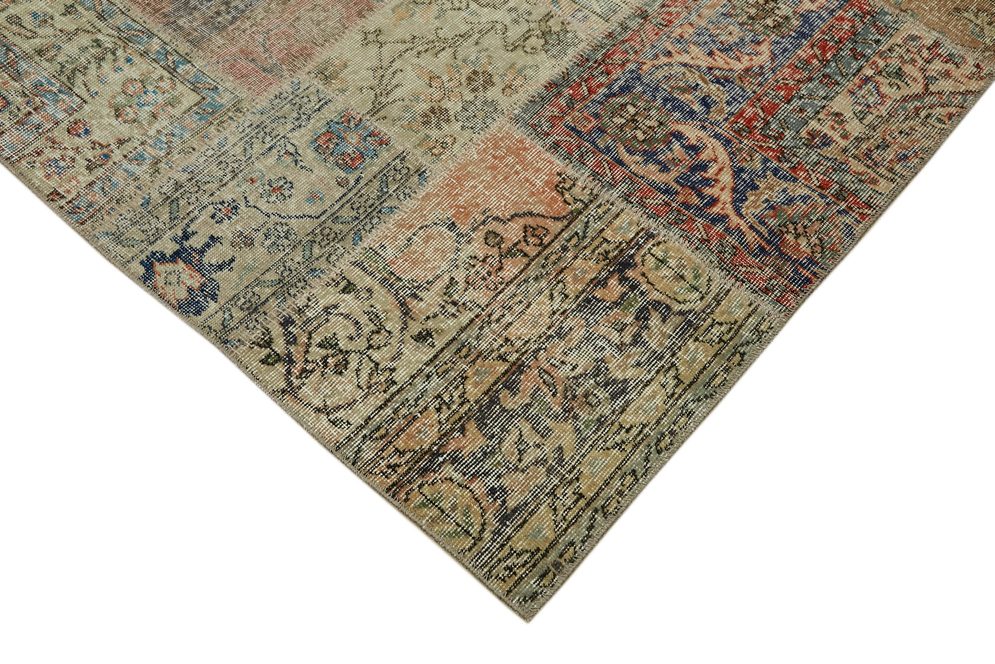 8 x 10 Beige Patchwork Rug - 6930