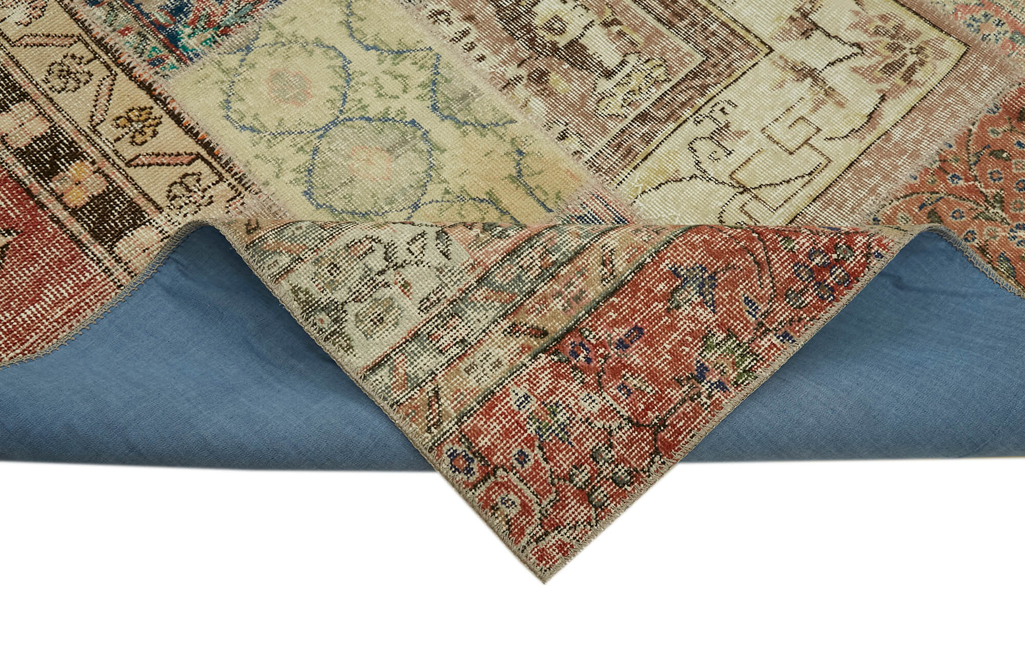 8 x 10 Beige Patchwork Rug - 6930