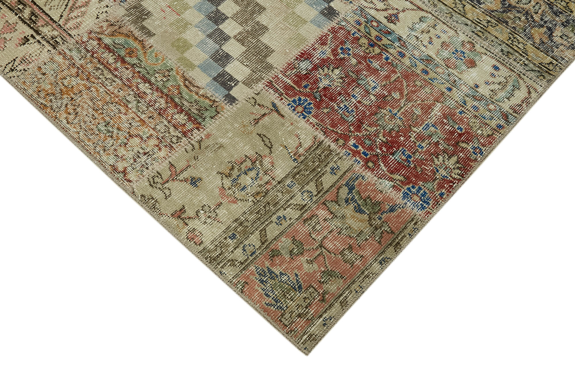 8 x 10 Beige Patchwork Rug - 6931