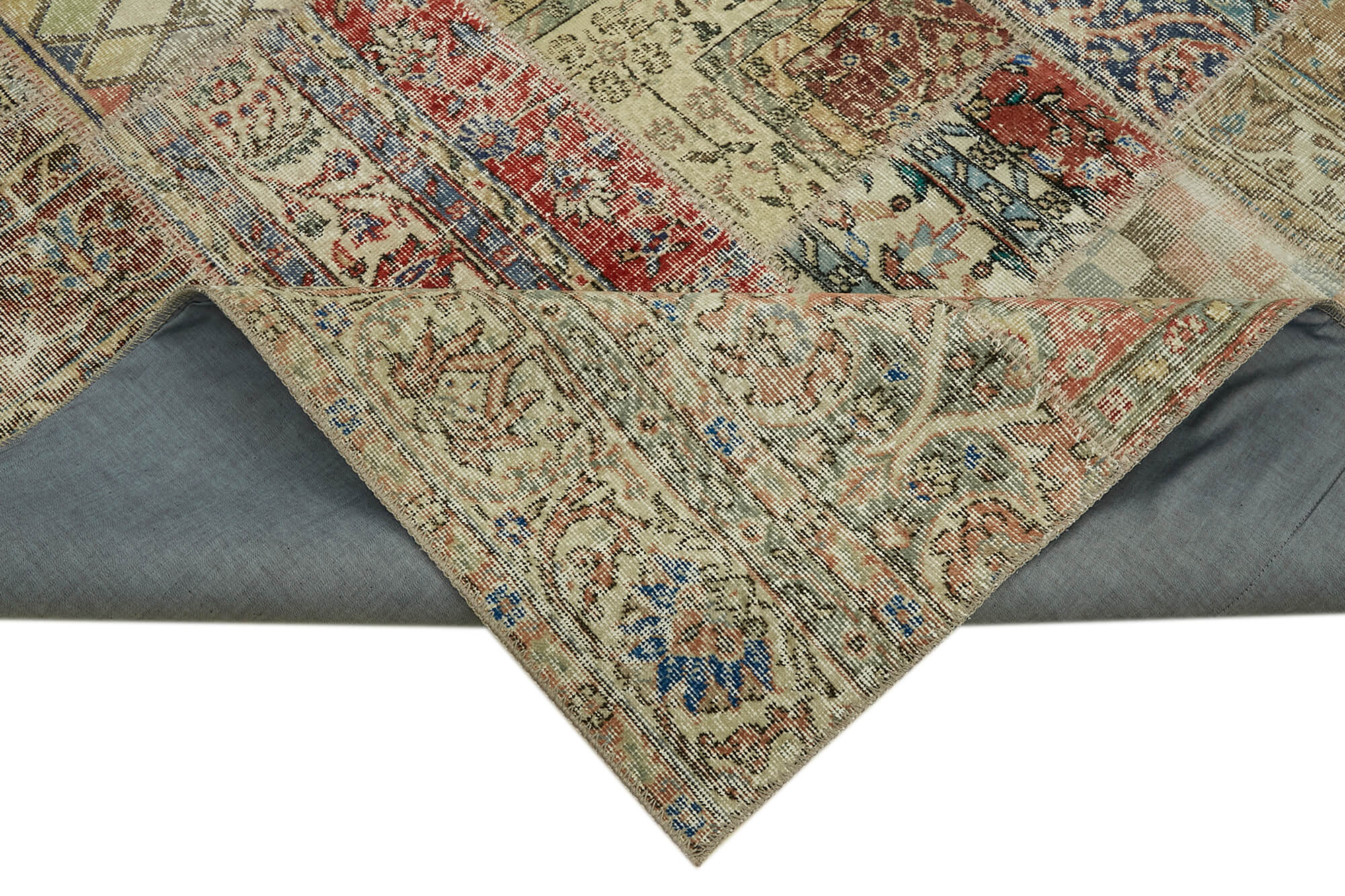 8 x 10 Beige Patchwork Rug - 6931