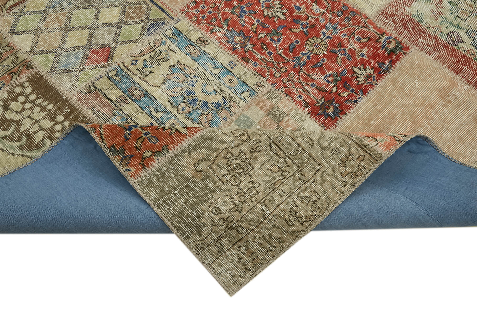 8 x 10 Beige Patchwork Rug - 6932