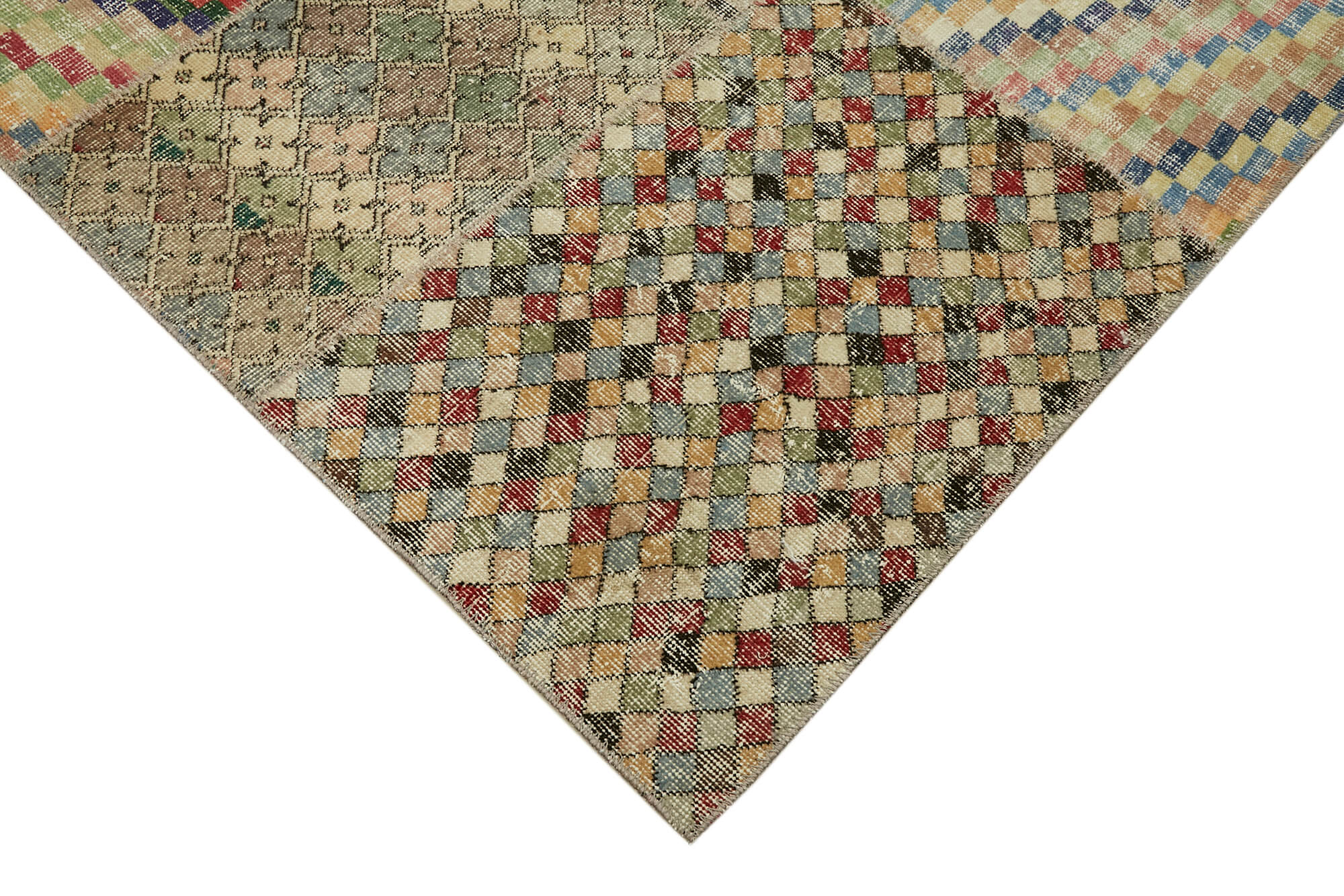 8 x 10 Beige Patchwork Rug - 6933