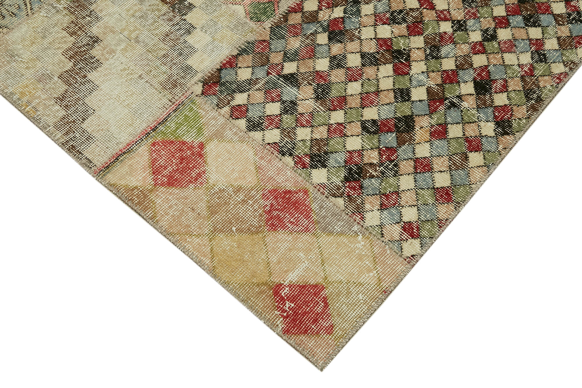 8 x 10 Beige Patchwork Rug - 6934