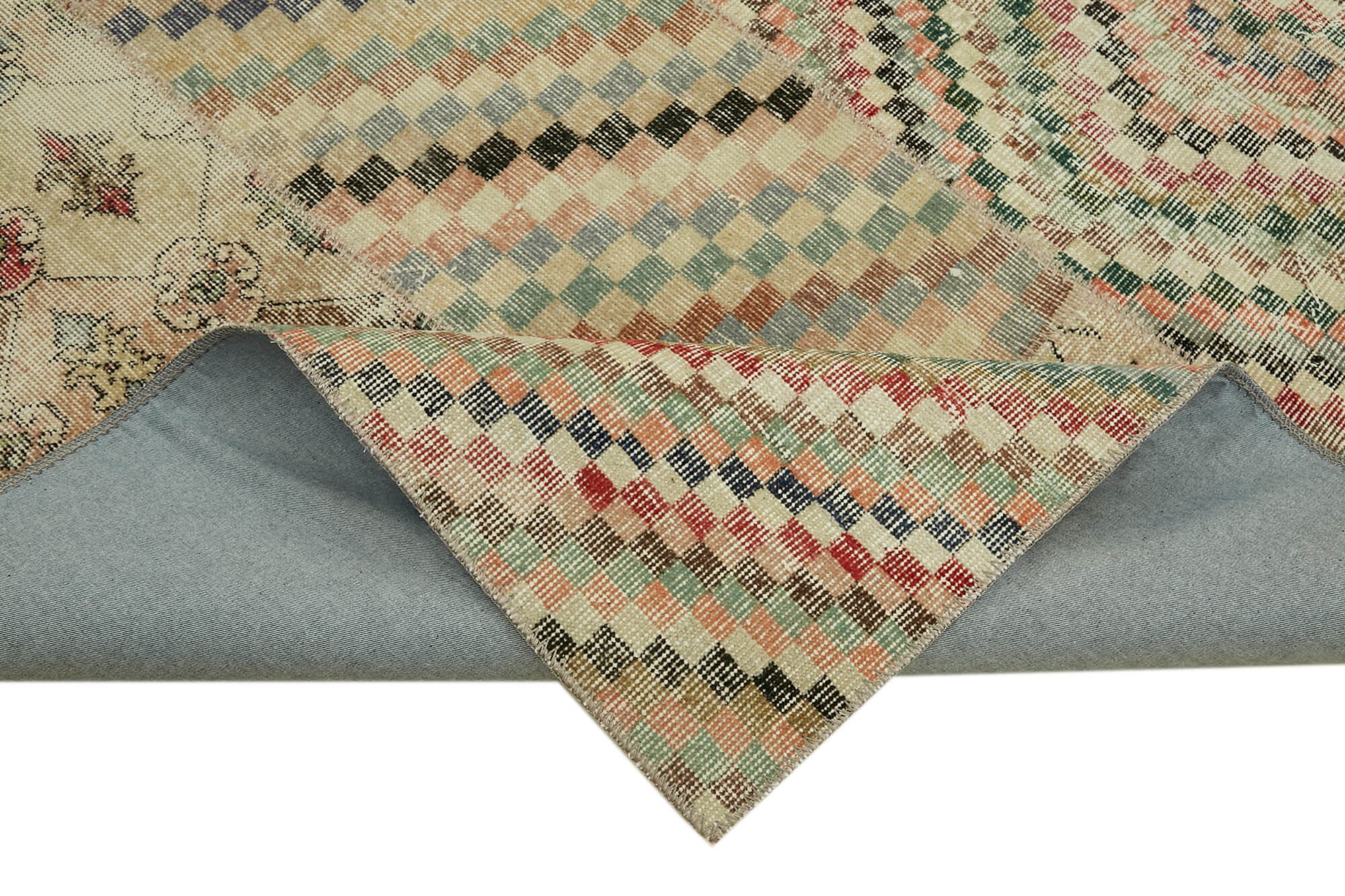 8 x 10 Beige Patchwork Rug - 6934