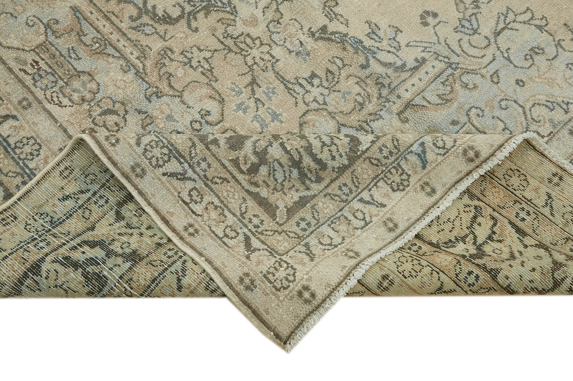 10 x 14 Beige Vintage Large Area Rug - 7044