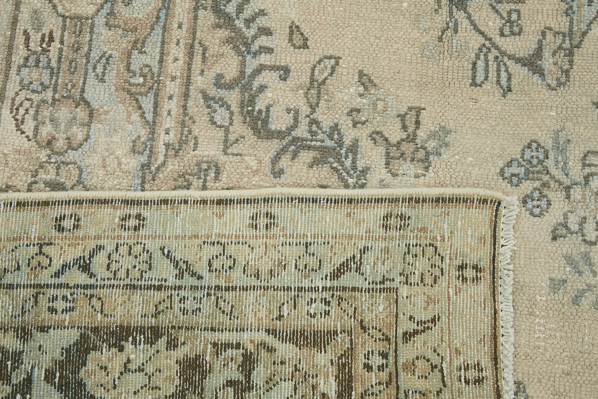 10 x 14 Beige Vintage Large Area Rug - 7044