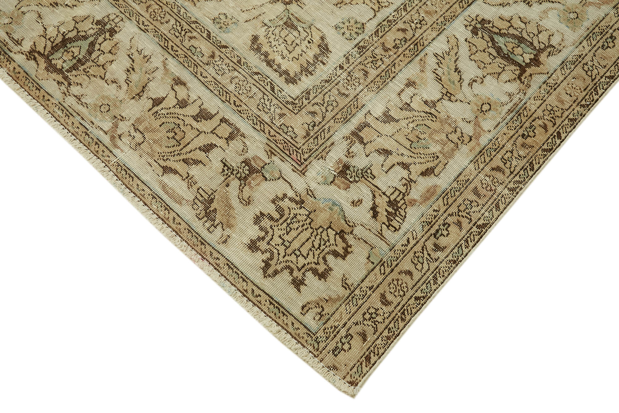 9 x 12 Beige Vintage Large Area Rug - 7045