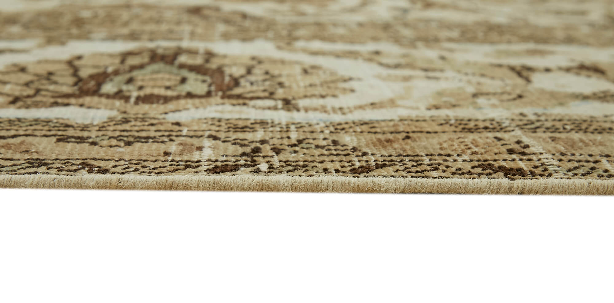 9 x 12 Beige Vintage Large Area Rug - 7045