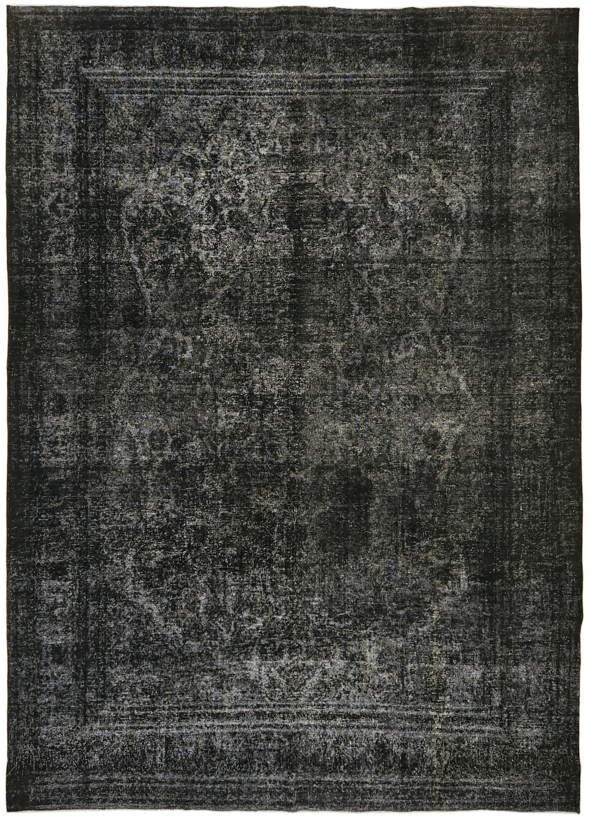 11 x 15 Black Vintage Large Area Rug - 7052