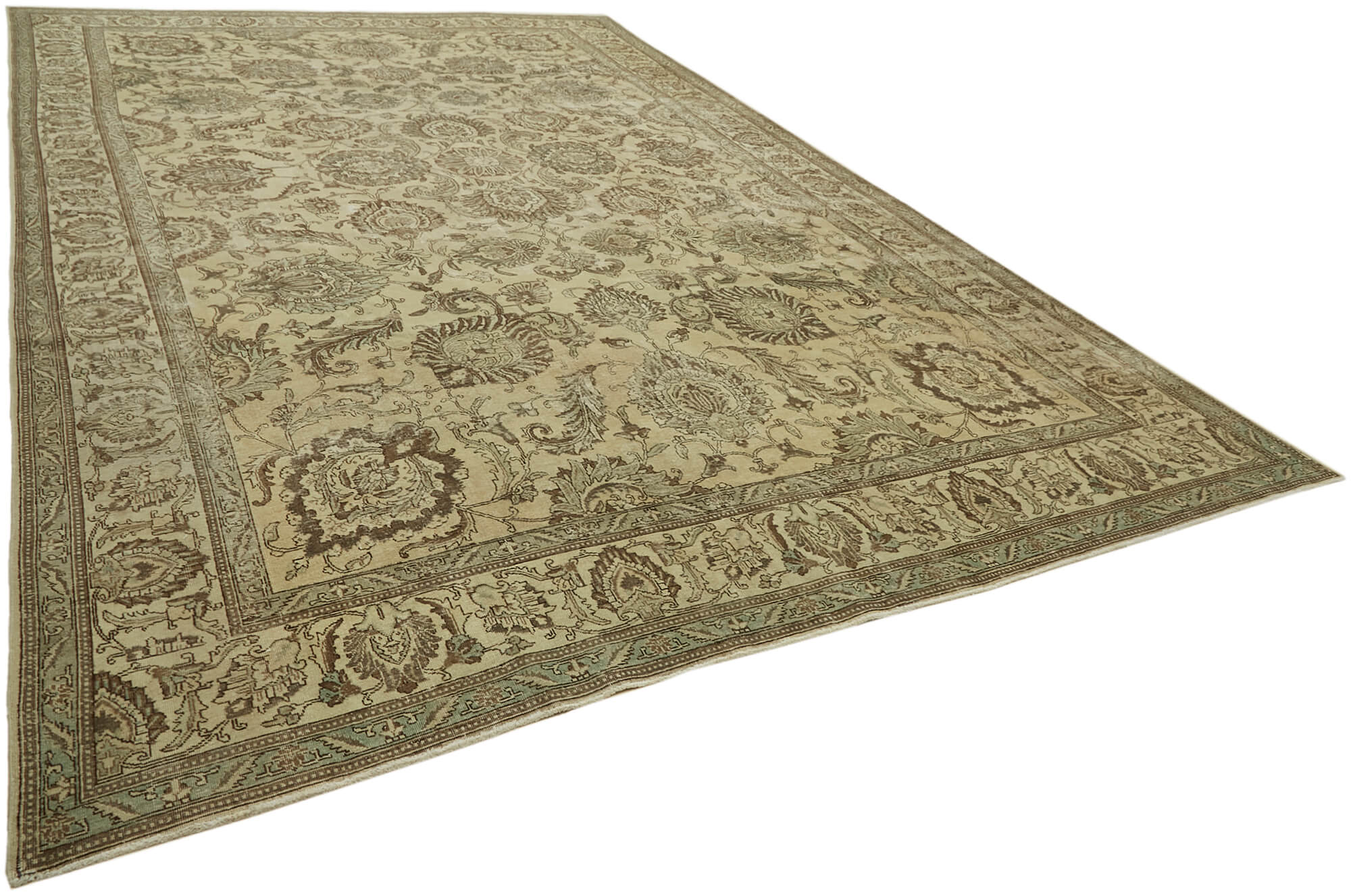 12 x 18 Beige Vintage Large Area Rug - 7053