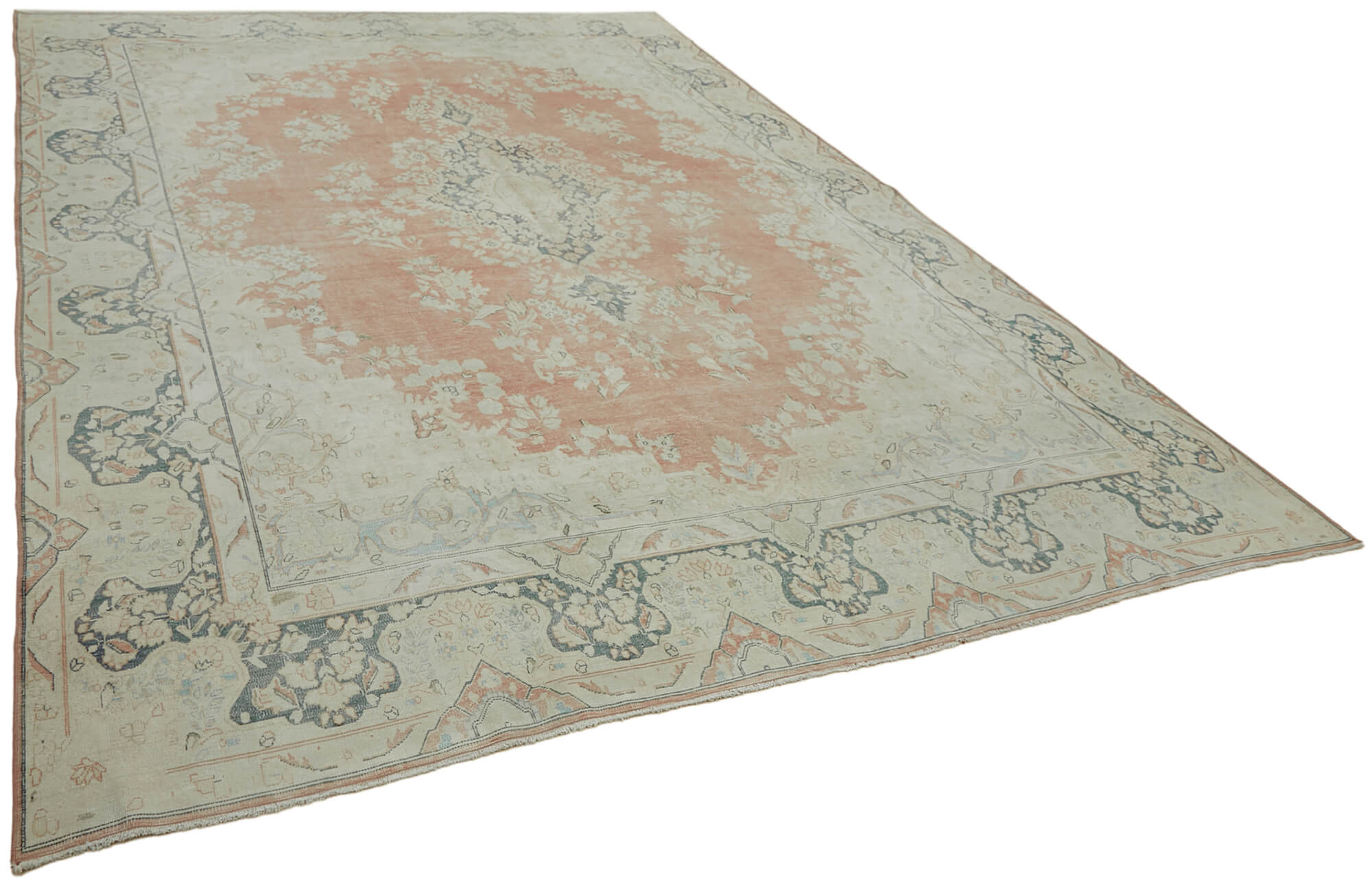 9 x 13 Beige Vintage Large Area Rug - 7054