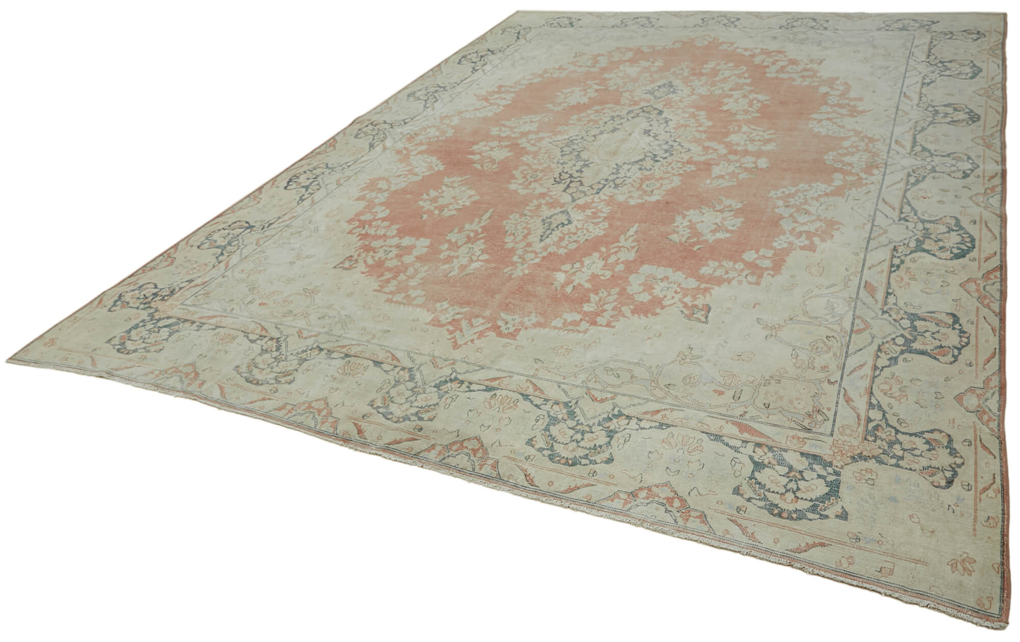 9 x 13 Beige Vintage Large Area Rug - 7054