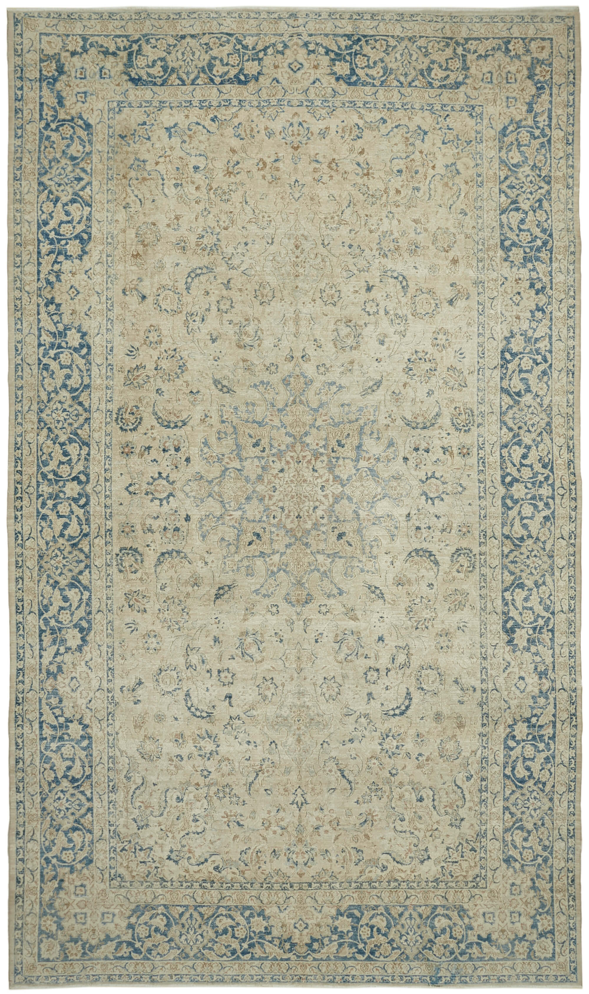 10 x 17 Beige Vintage Large Area Rug - 7055