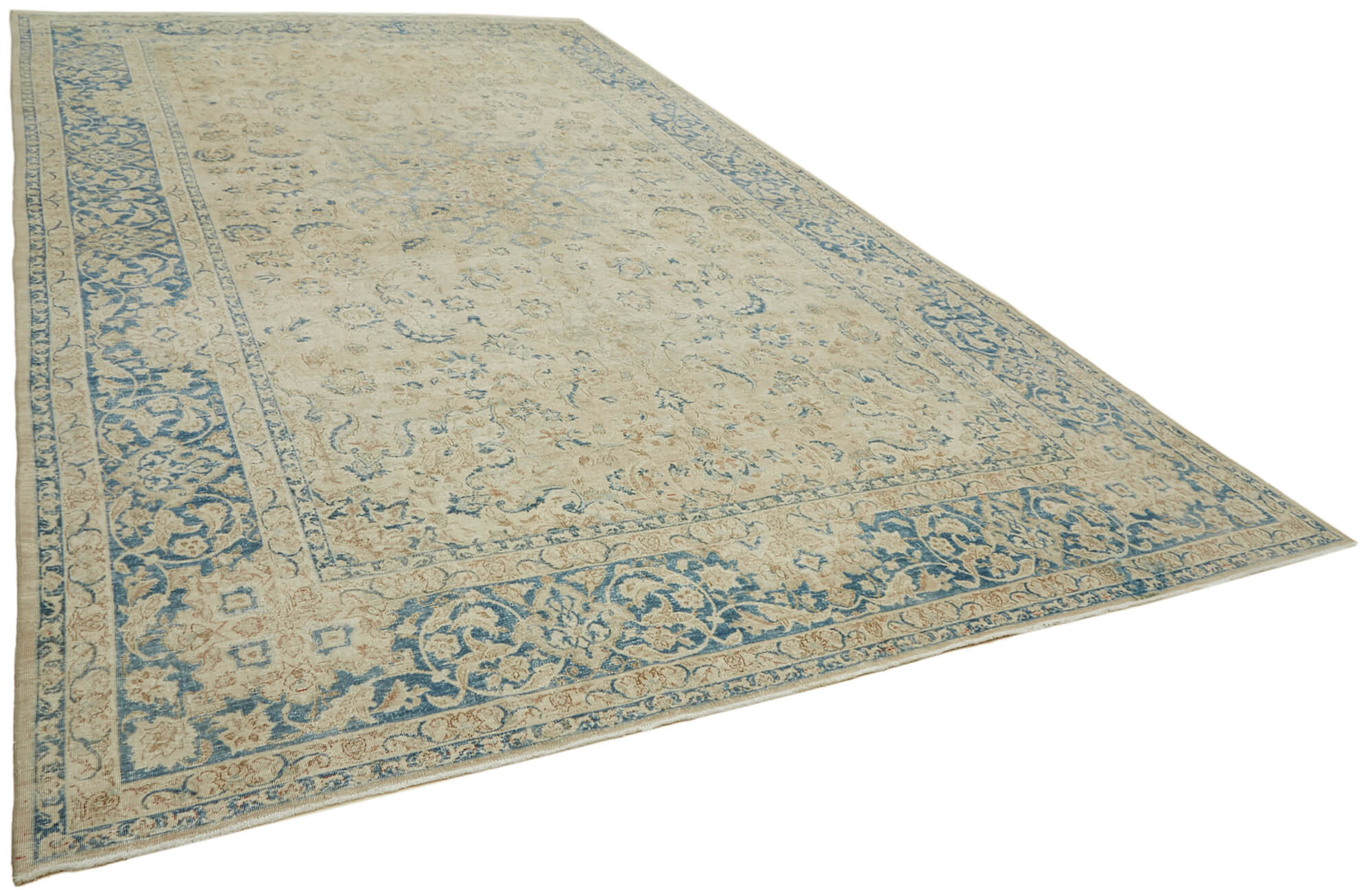 10 x 17 Beige Vintage Large Area Rug - 7055