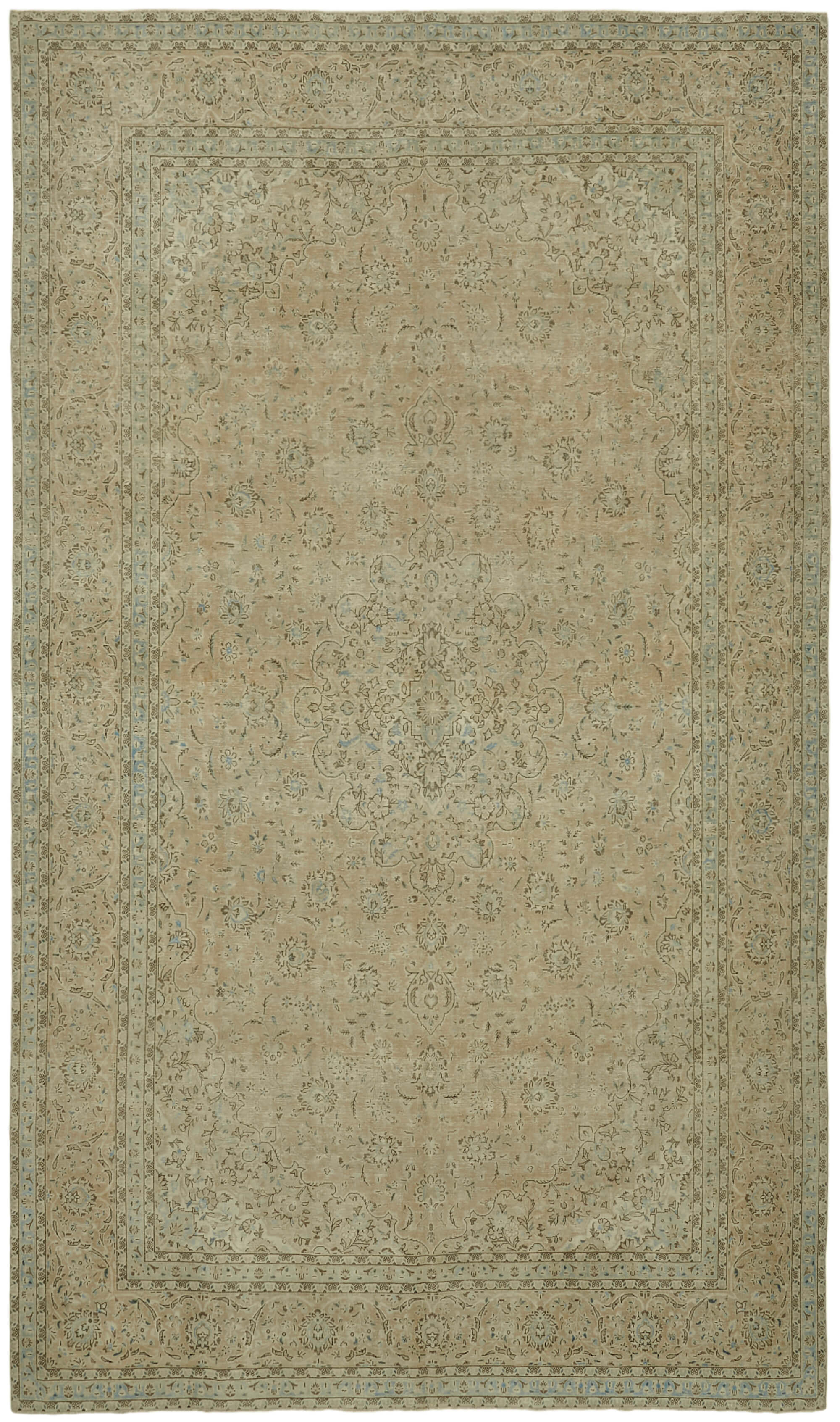 10 x 16 Beige Vintage Large Area Rug - 7057