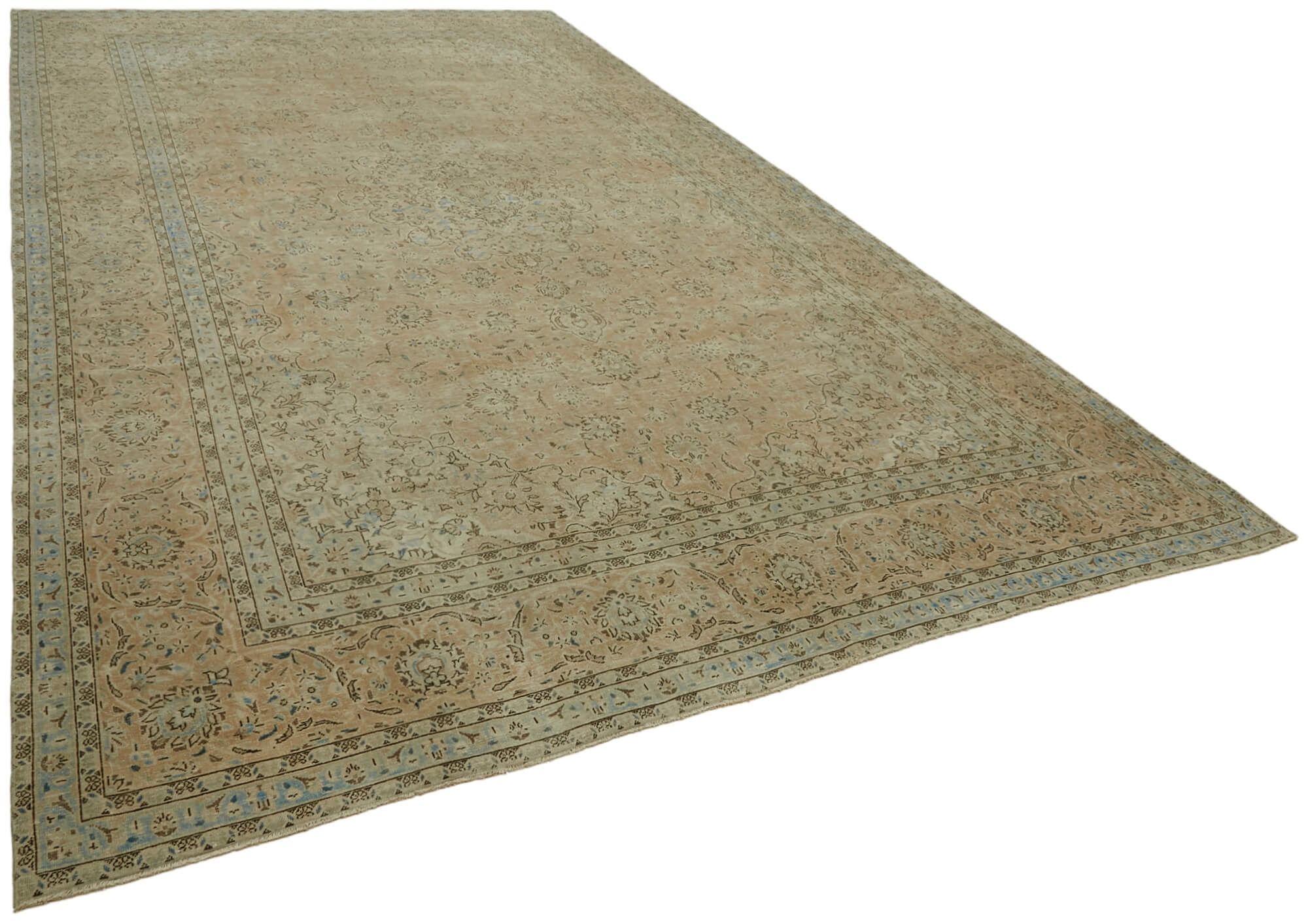 10 x 16 Beige Vintage Large Area Rug - 7057