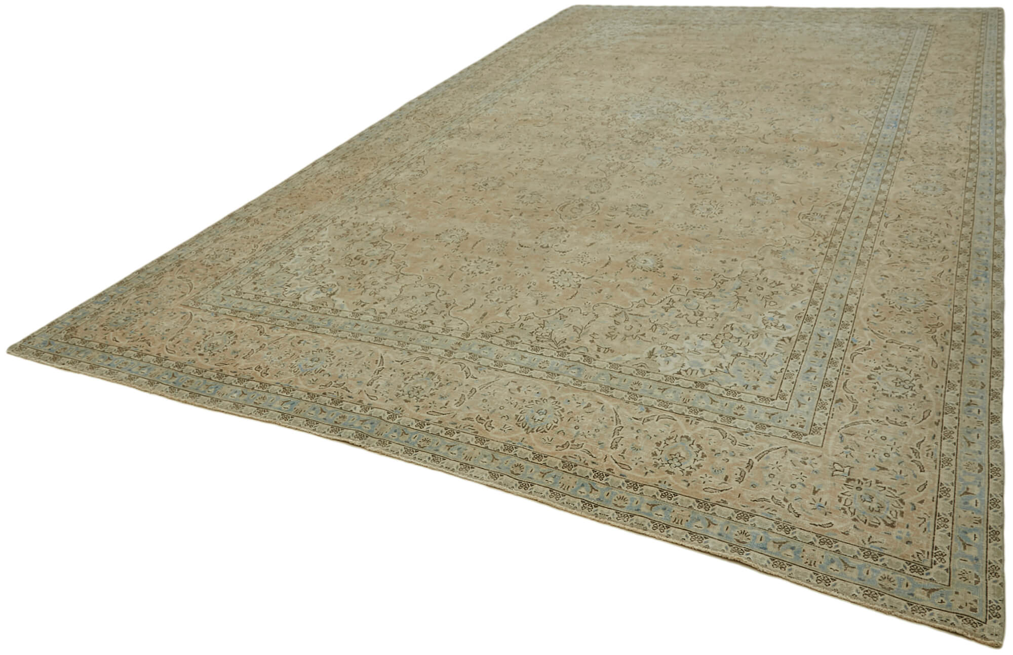 10 x 16 Beige Vintage Large Area Rug - 7057