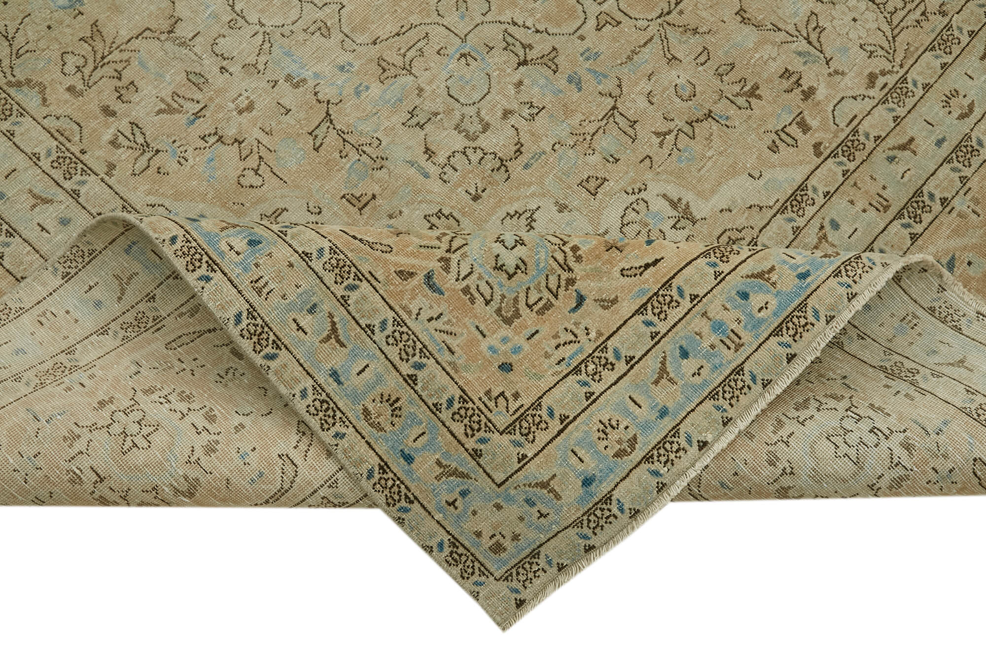 10 x 16 Beige Vintage Large Area Rug - 7057