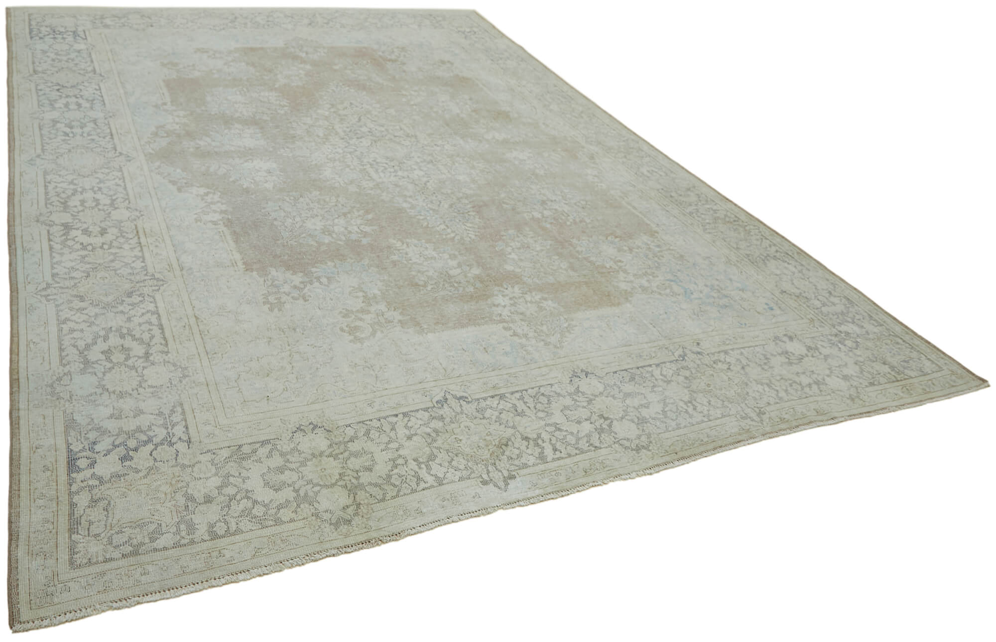 10 x 13 Beige Vintage Large Area Rug - 7058