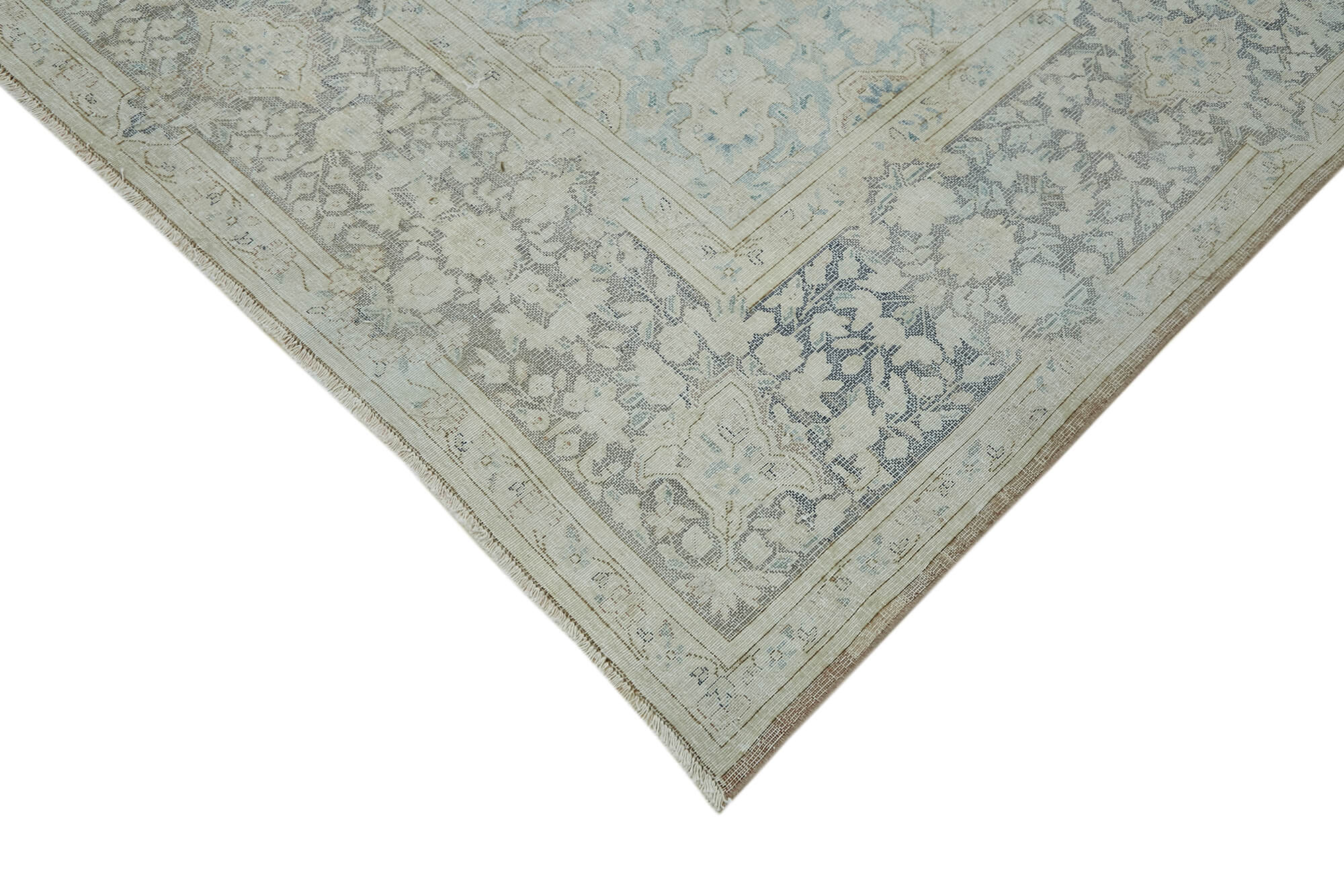 10 x 13 Beige Vintage Large Area Rug - 7058