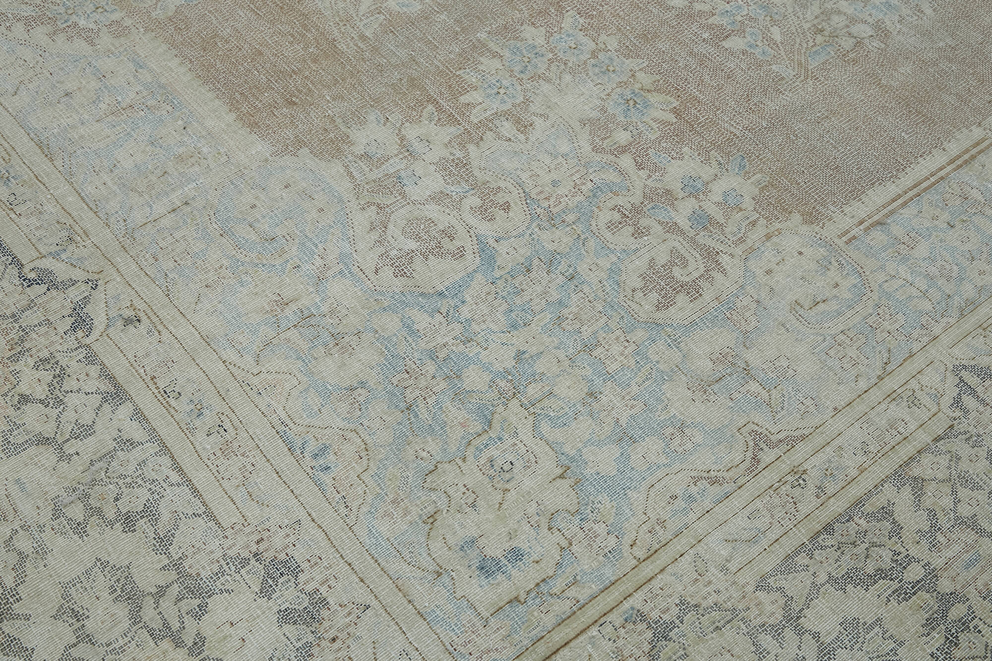 10 x 13 Beige Vintage Large Area Rug - 7058