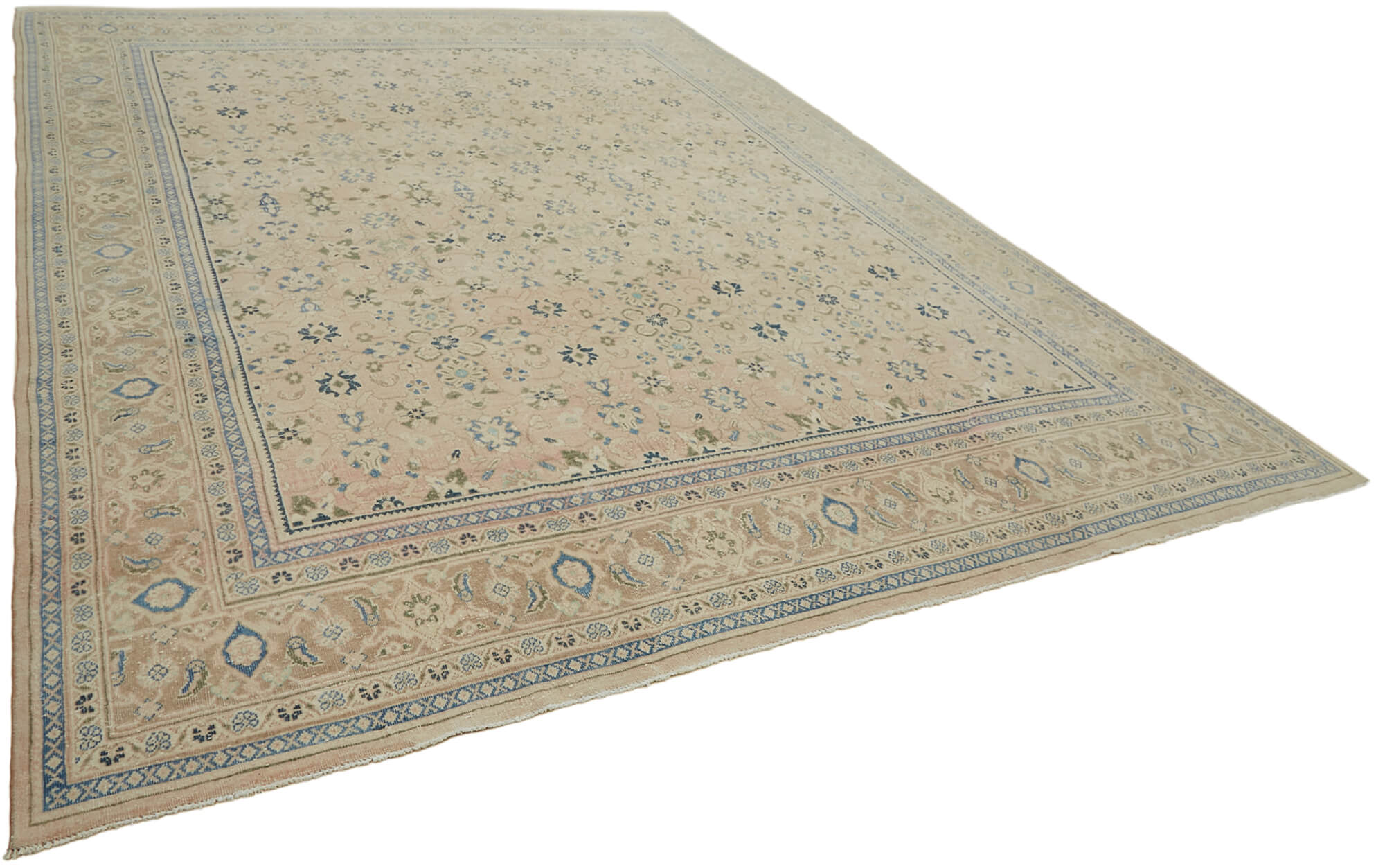 10 x 13 Beige Vintage Large Area Rug - 7059