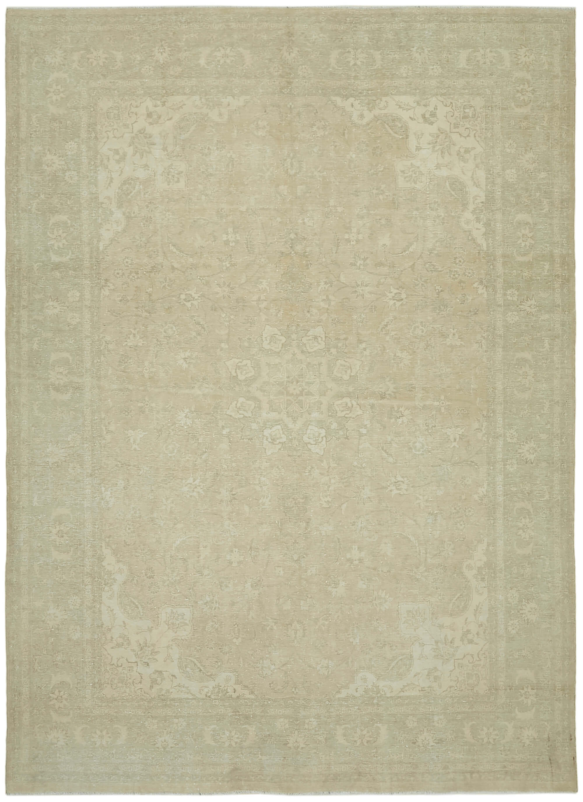 9 x 12 Beige Vintage Large Area Rug - 7060