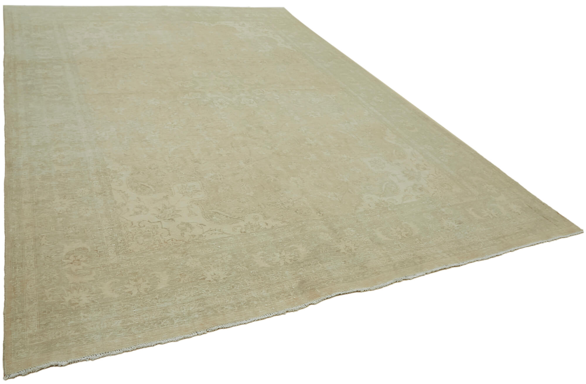 9 x 12 Beige Vintage Large Area Rug - 7060