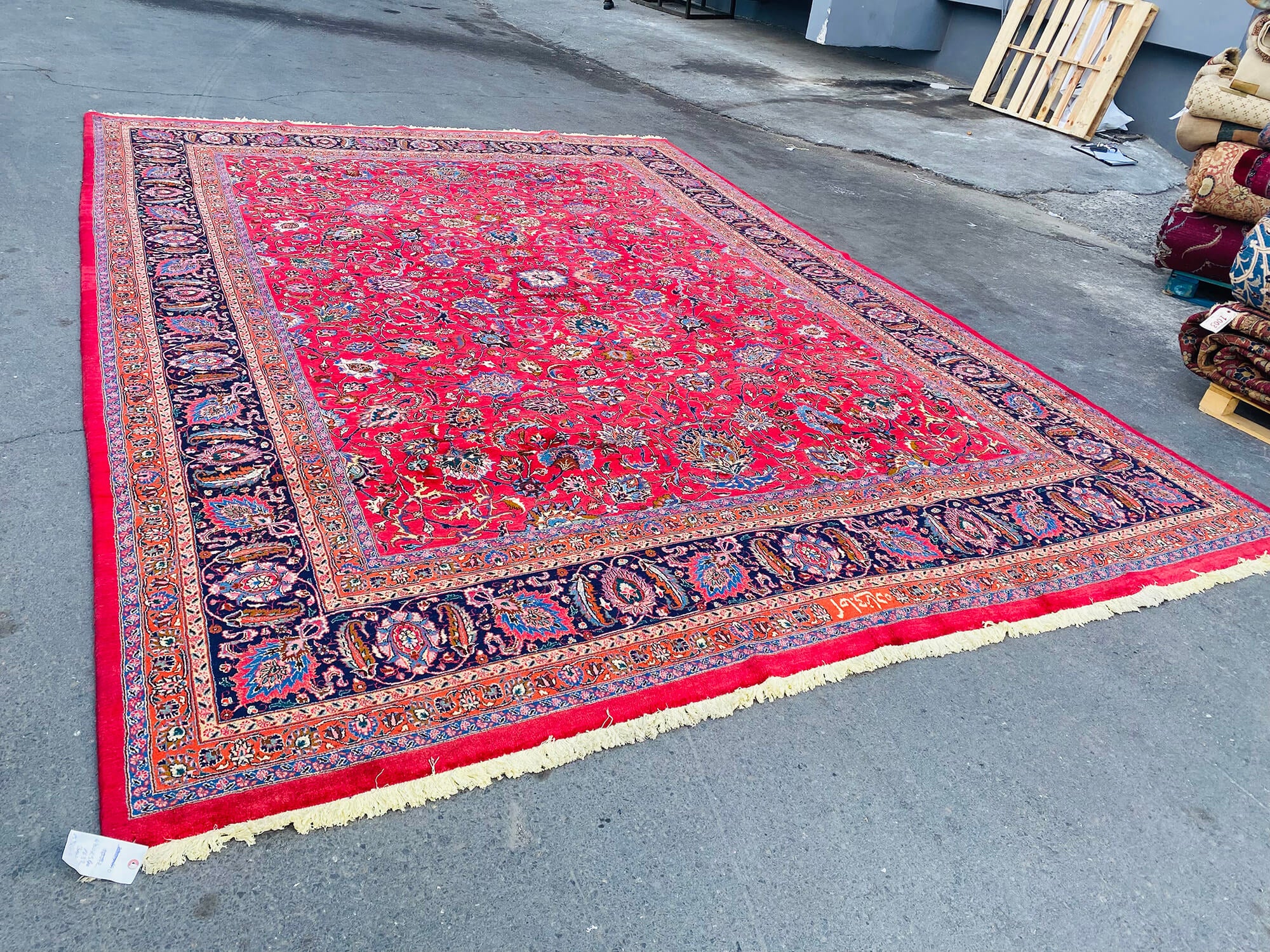 11 x 16 Red Oushak Rug - 7083