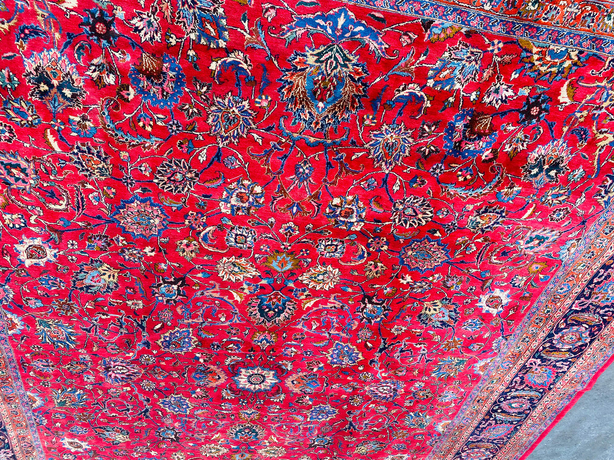 11 x 16 Red Oushak Rug - 7083