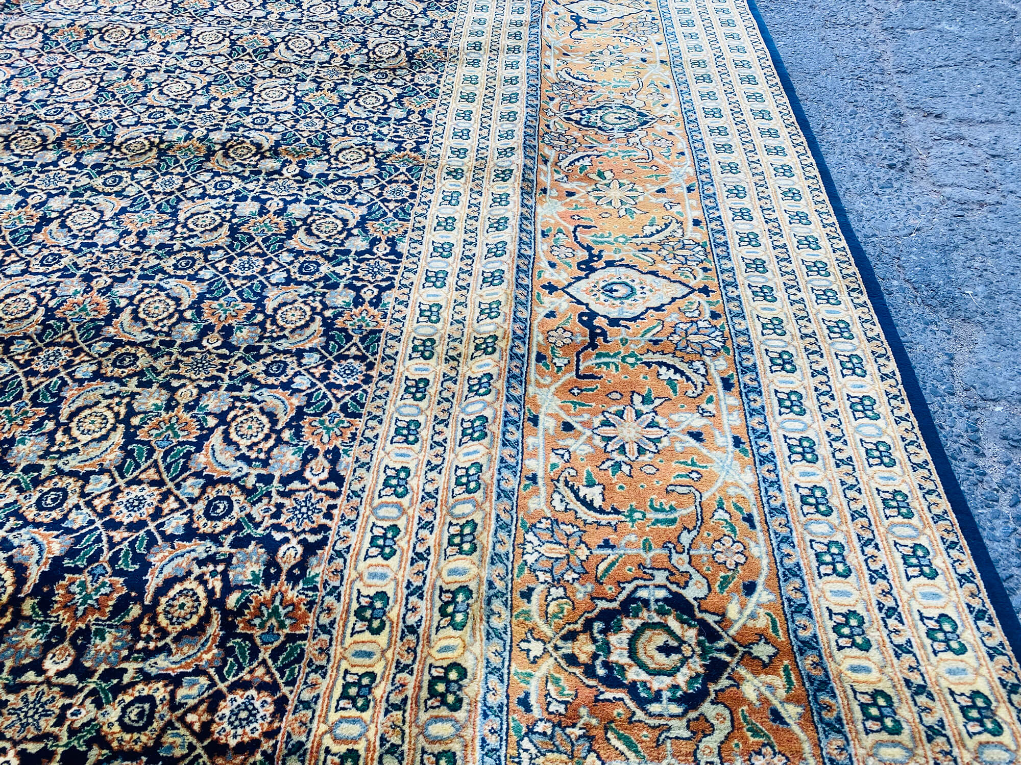 12 x 18 Blue Oushak Rug - 7091