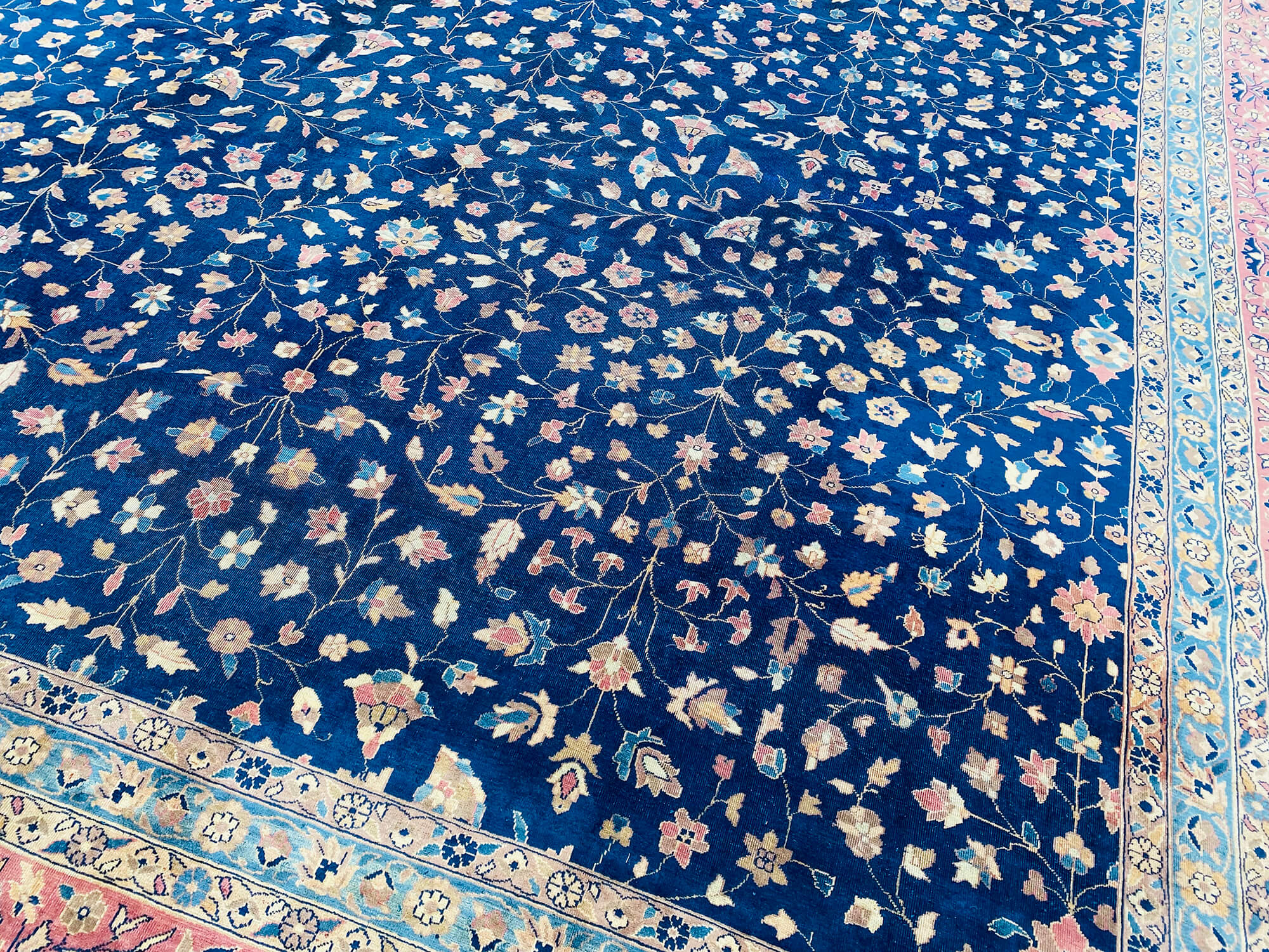 13 x 17 Blue Oushak Rug - 7097