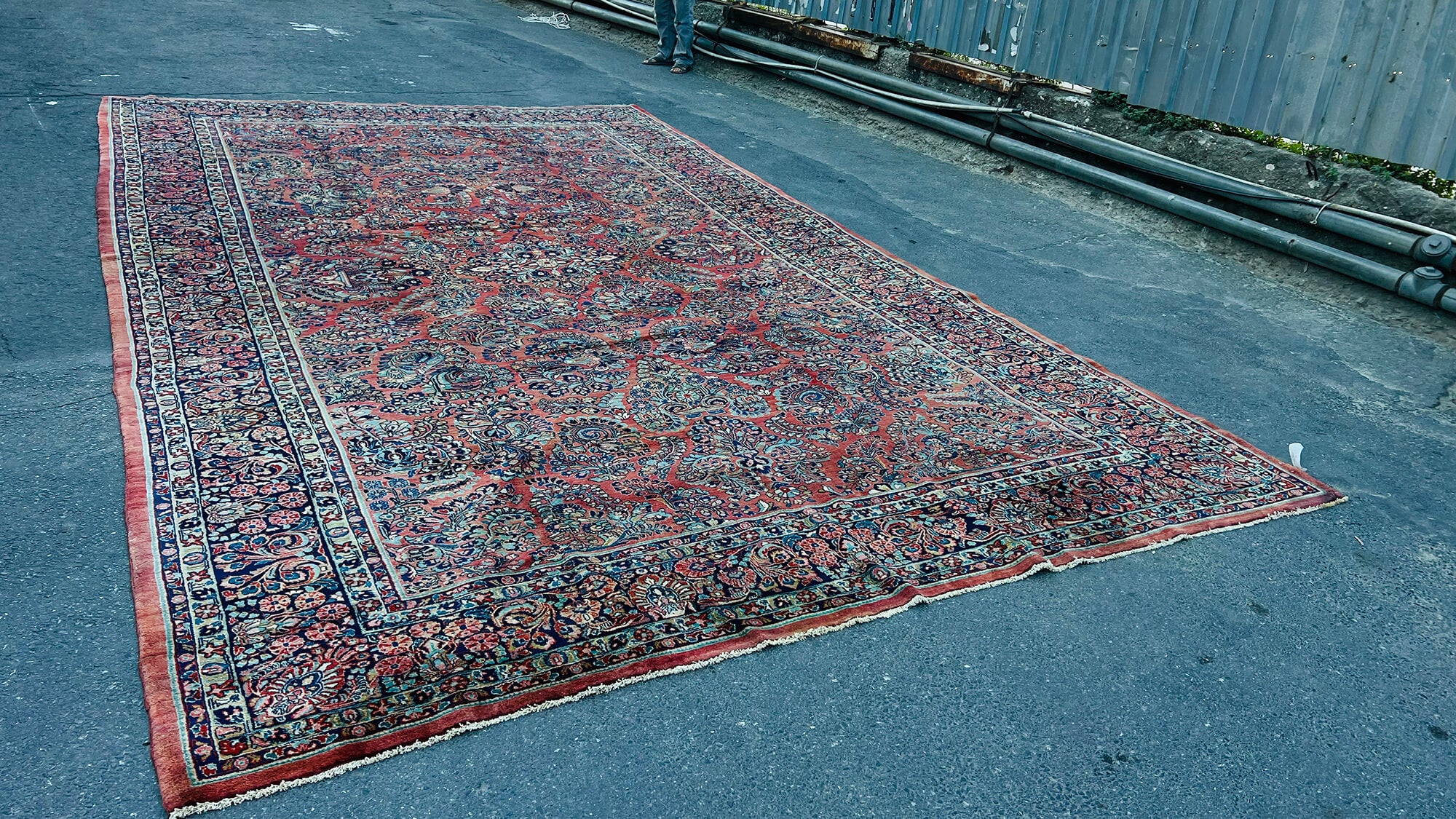 10 x 17 Red Oushak Rug - 7098