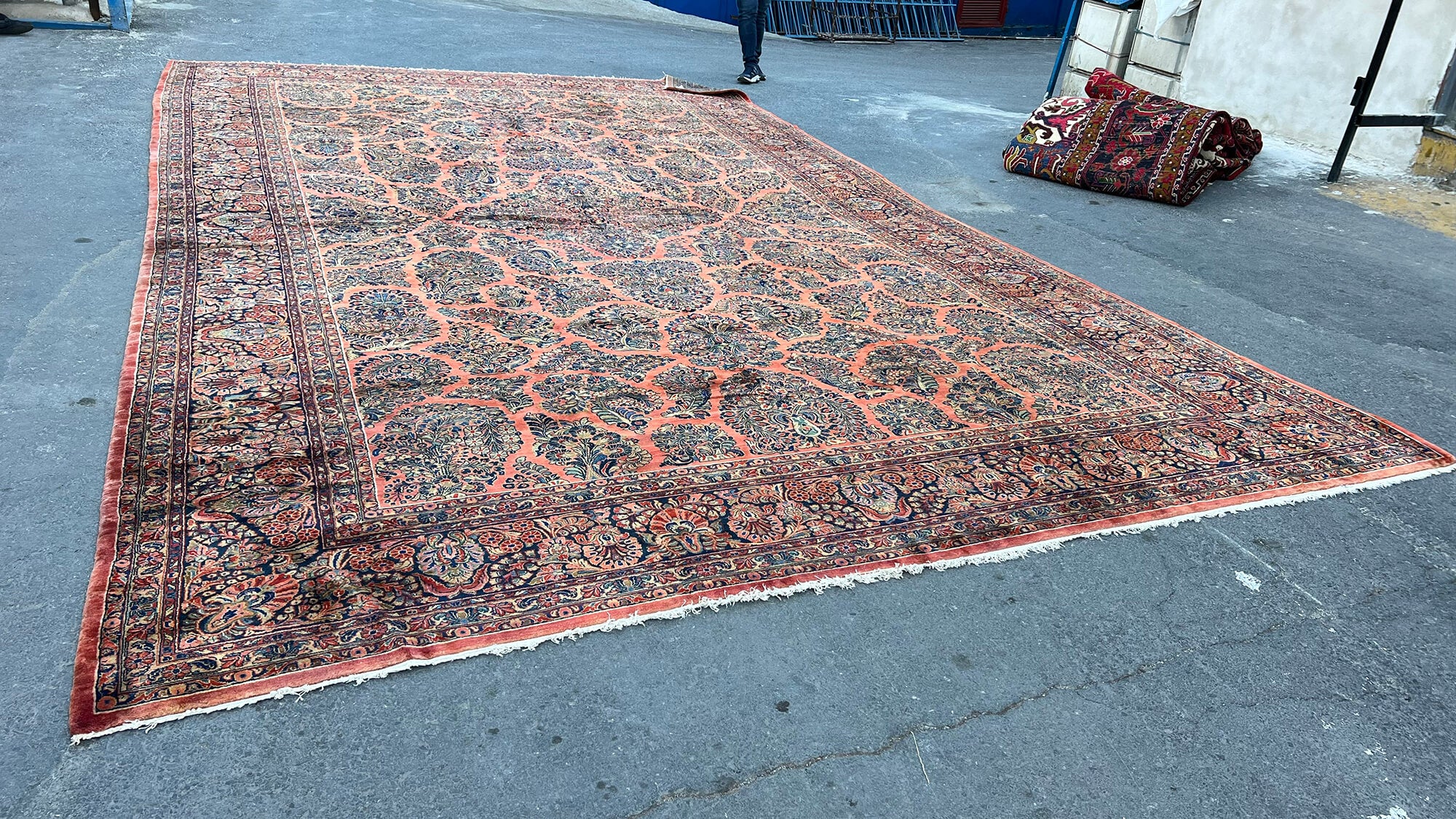 12 x 19 Orange Oushak Rug - 7101