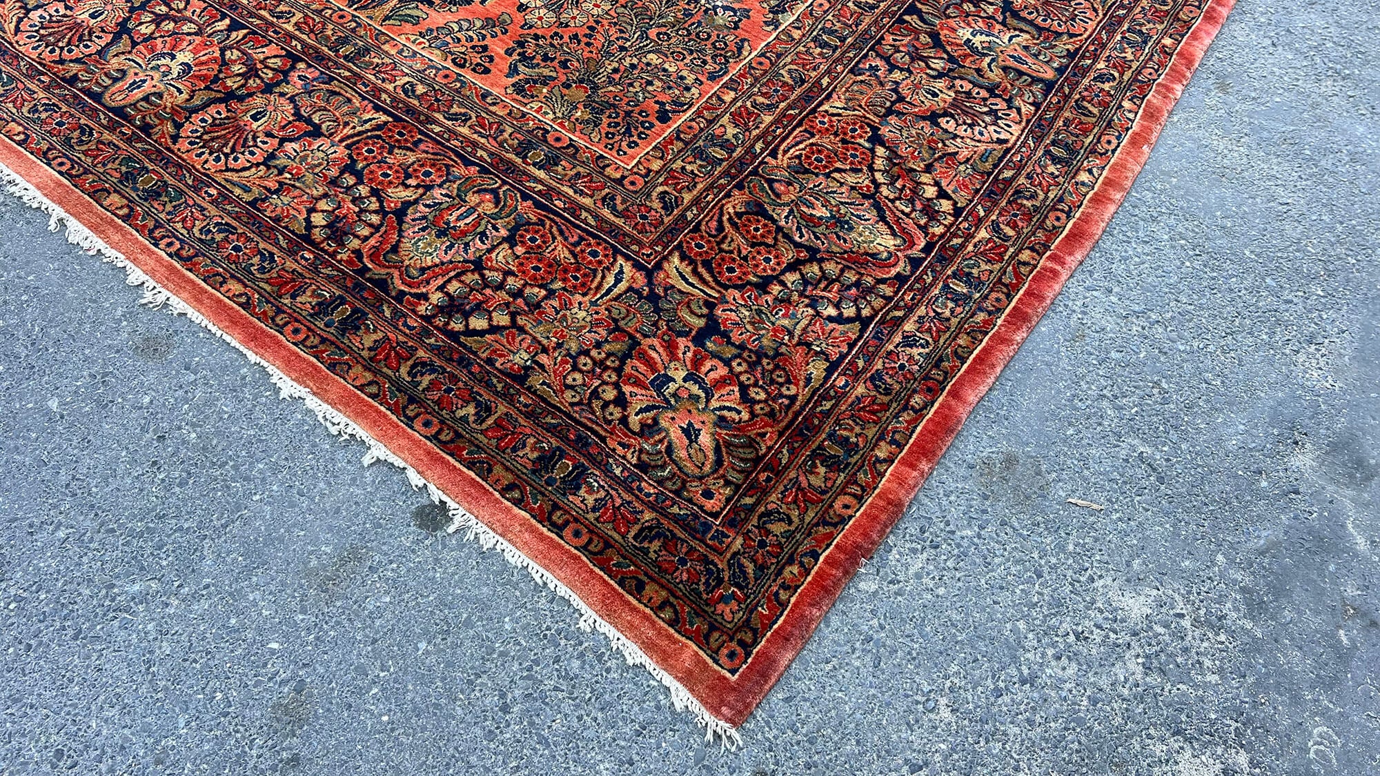 12 x 19 Orange Oushak Rug - 7101