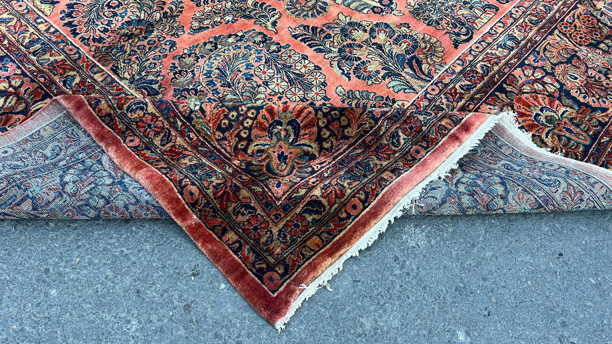 12 x 19 Orange Oushak Rug - 7101