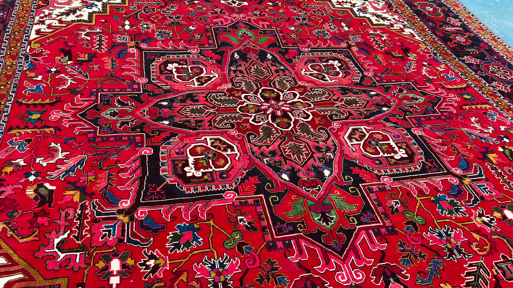 13 x 12 Red Oushak Rug - 7102