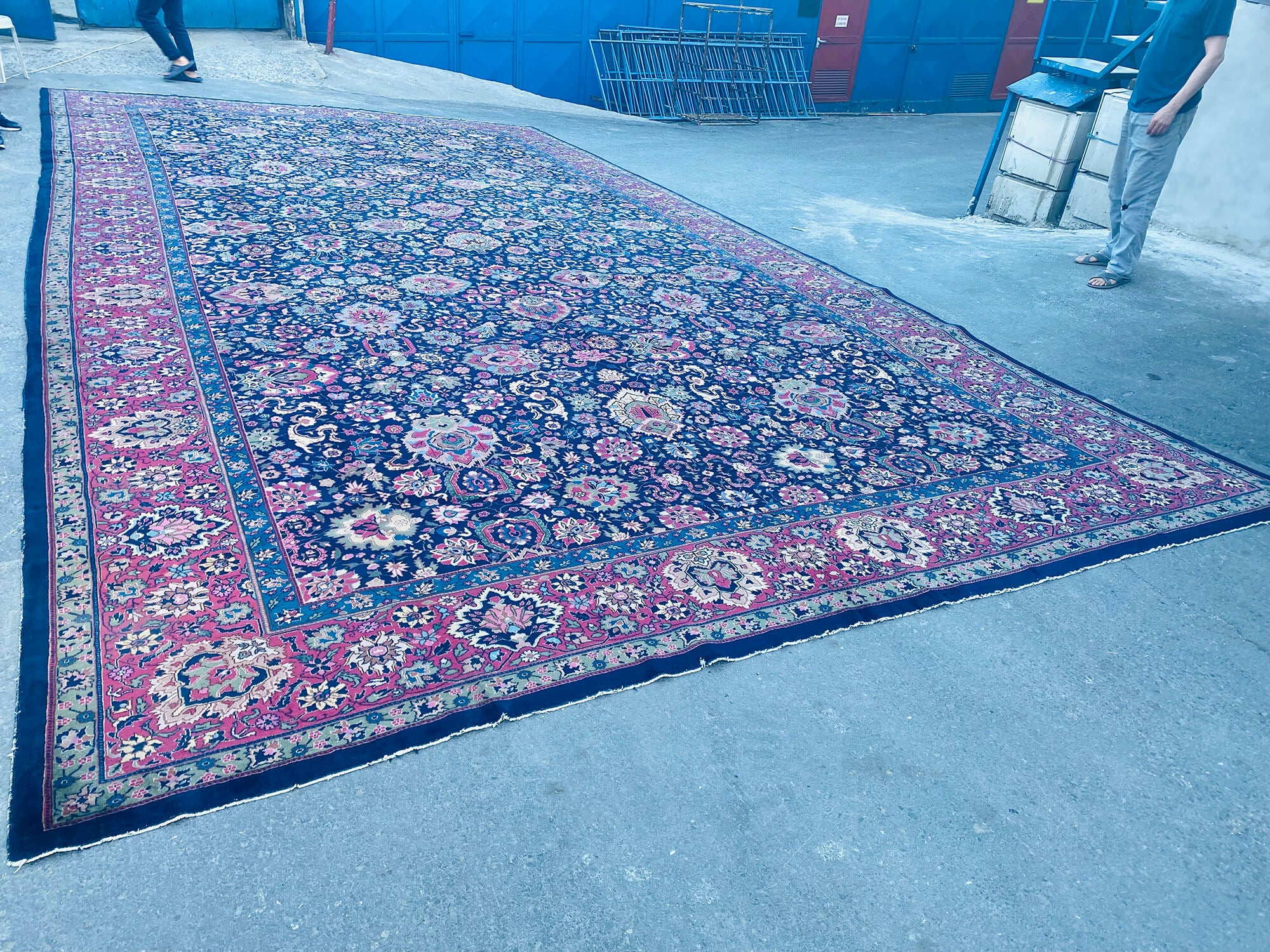 13 x 24 Blue Oushak Rug - 7103